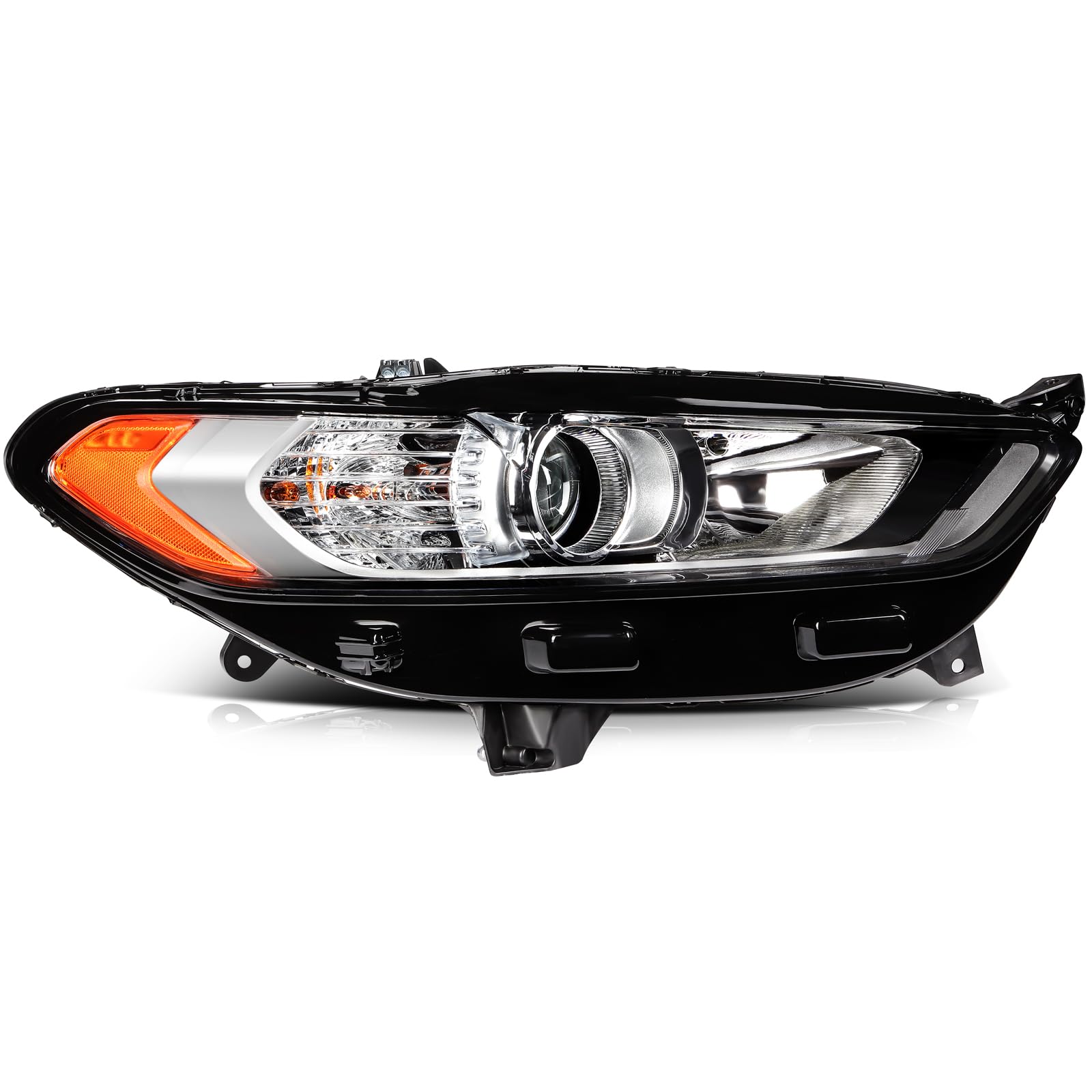 LBRST Headlight Assembly Fit 1987-1989 for F-150, 1987-1989 for F-250, 1987-1989 for F-350 Driver & Passenger Side Headlight Bla
