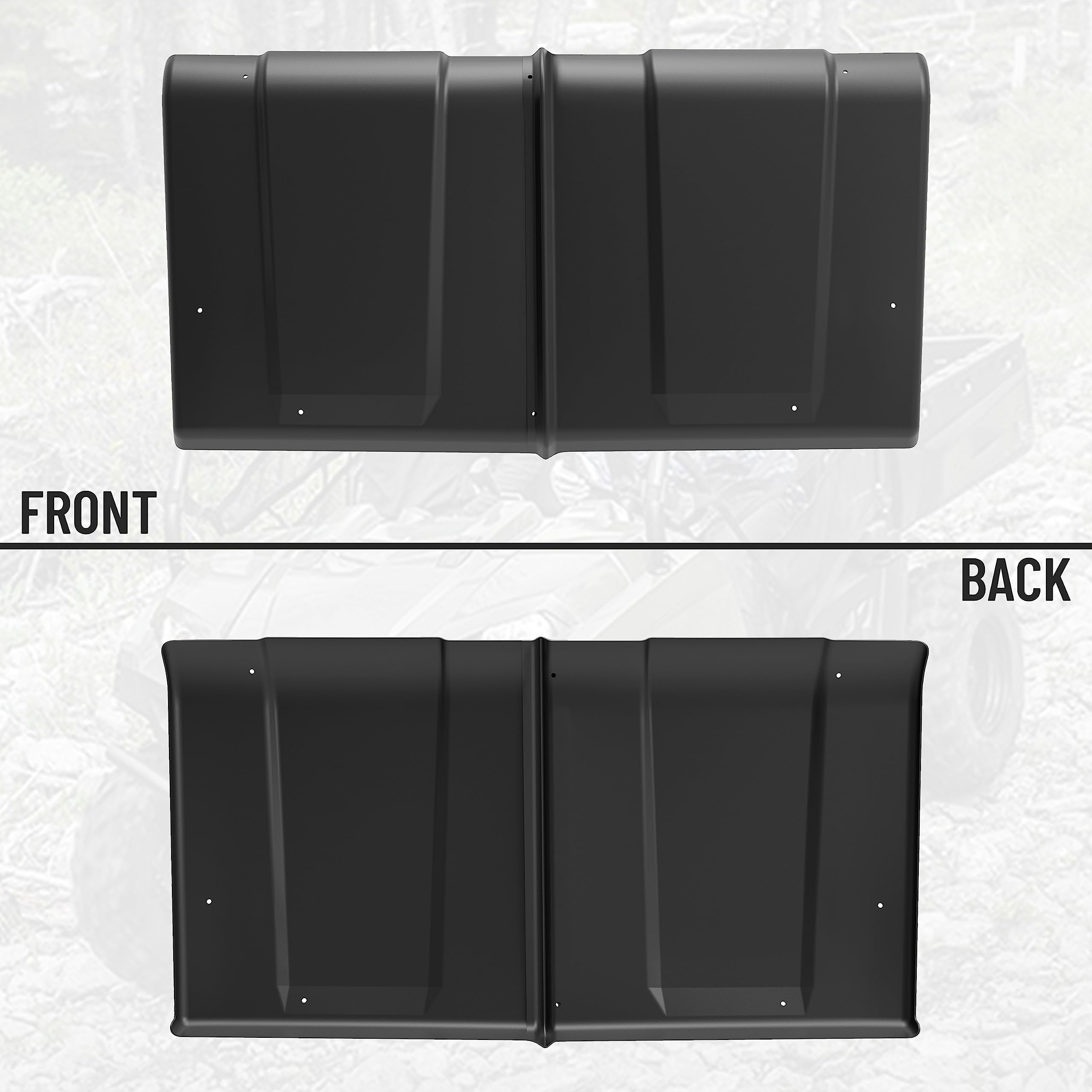 SAUTVS Sport Roof for Polaris Ranger 570 Full Size (2016-2024) - Black, 2-Piece Dustproof Hard Roof Top with Sun Visor