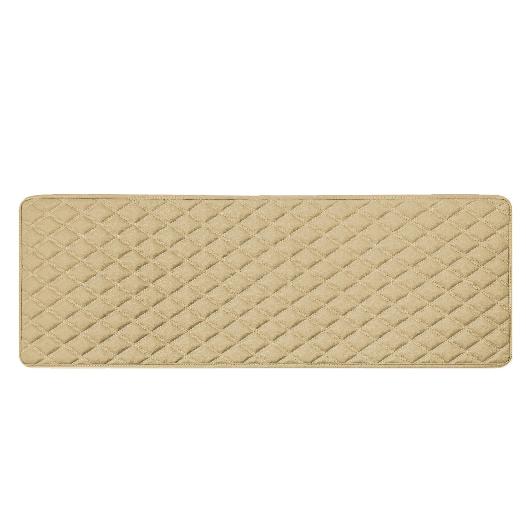 Fh Group F16501Beige-14 Deluxe Heavy Duty Faux Leather Diamond Pattern Multi-Purpose Beige Automotive Cargo Liner Fits Most Cars
