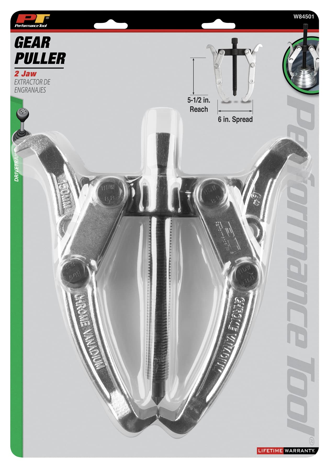 Performance Tool W84501 2 Jaw 6-Inch Gear Puller