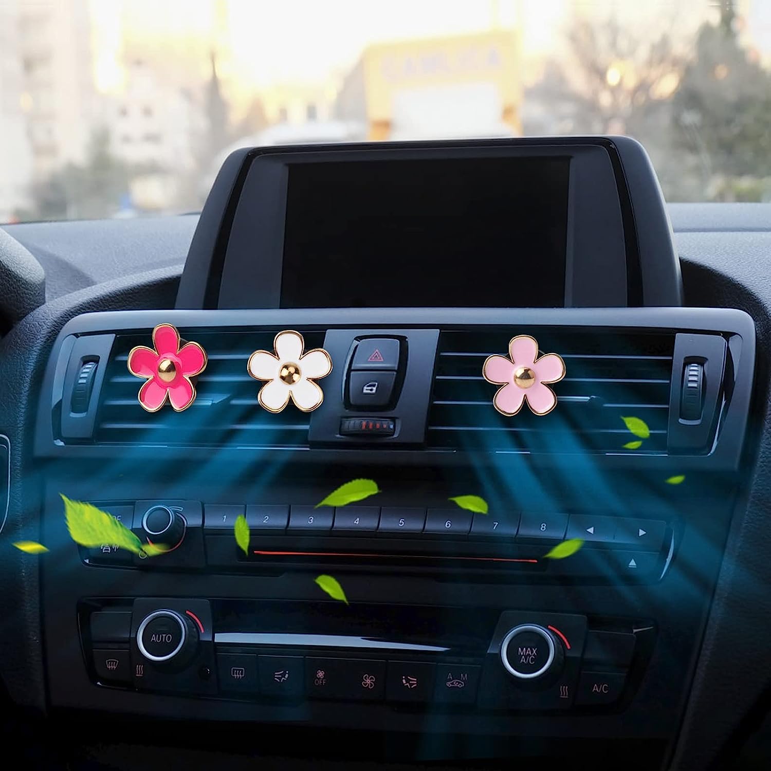 8 Packs Car Air Vent Clips Freshener Refills Solid Fragrance Replacement Pads, Long Lasting Fresheners For Cars(4 Scents Include