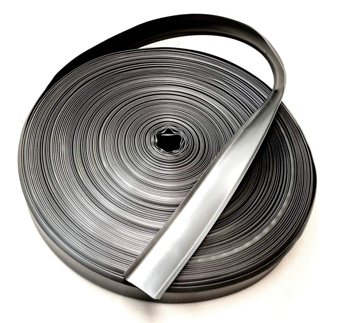 Qpn Silver Vinyl 7/8" Insert Molding Trim Screw Cover Rv Camper Travel Trailer (50 Ft, Silver)
