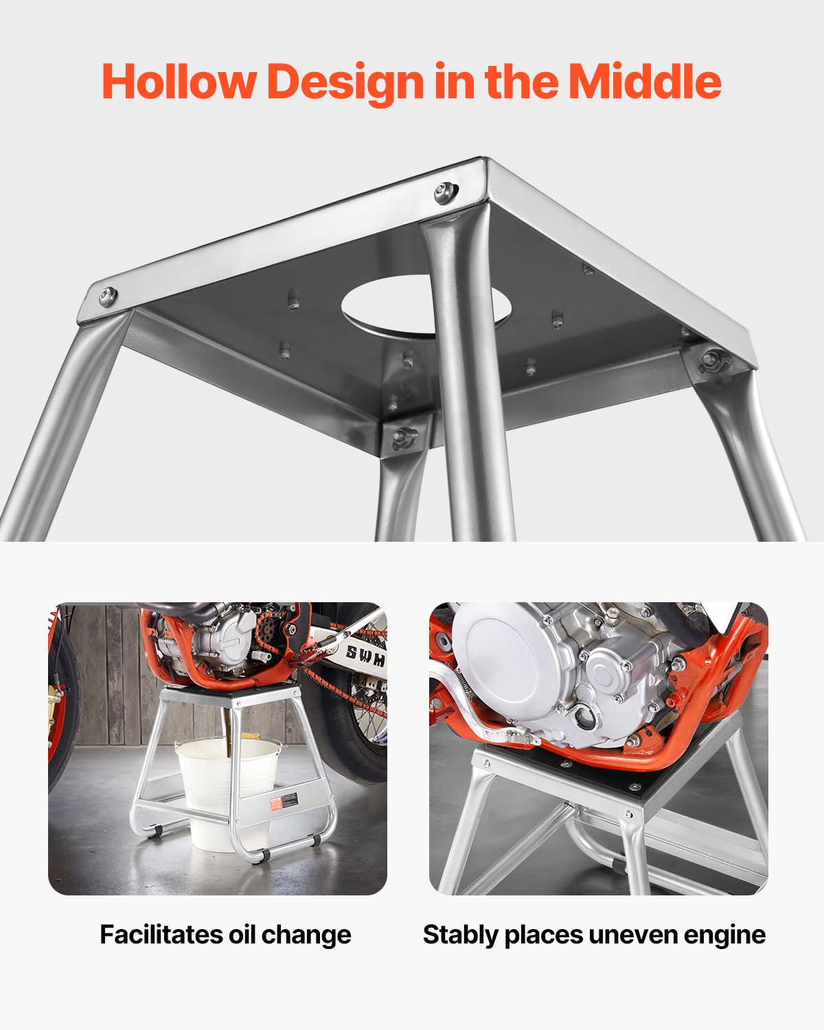 VEVOR Dirt Bike Stand, 1100 lbs Load Capacity Dirtbike Pit Stand, Universal Non-Slip Off-Road Steel Heavy Duty Dirtbike Maintena