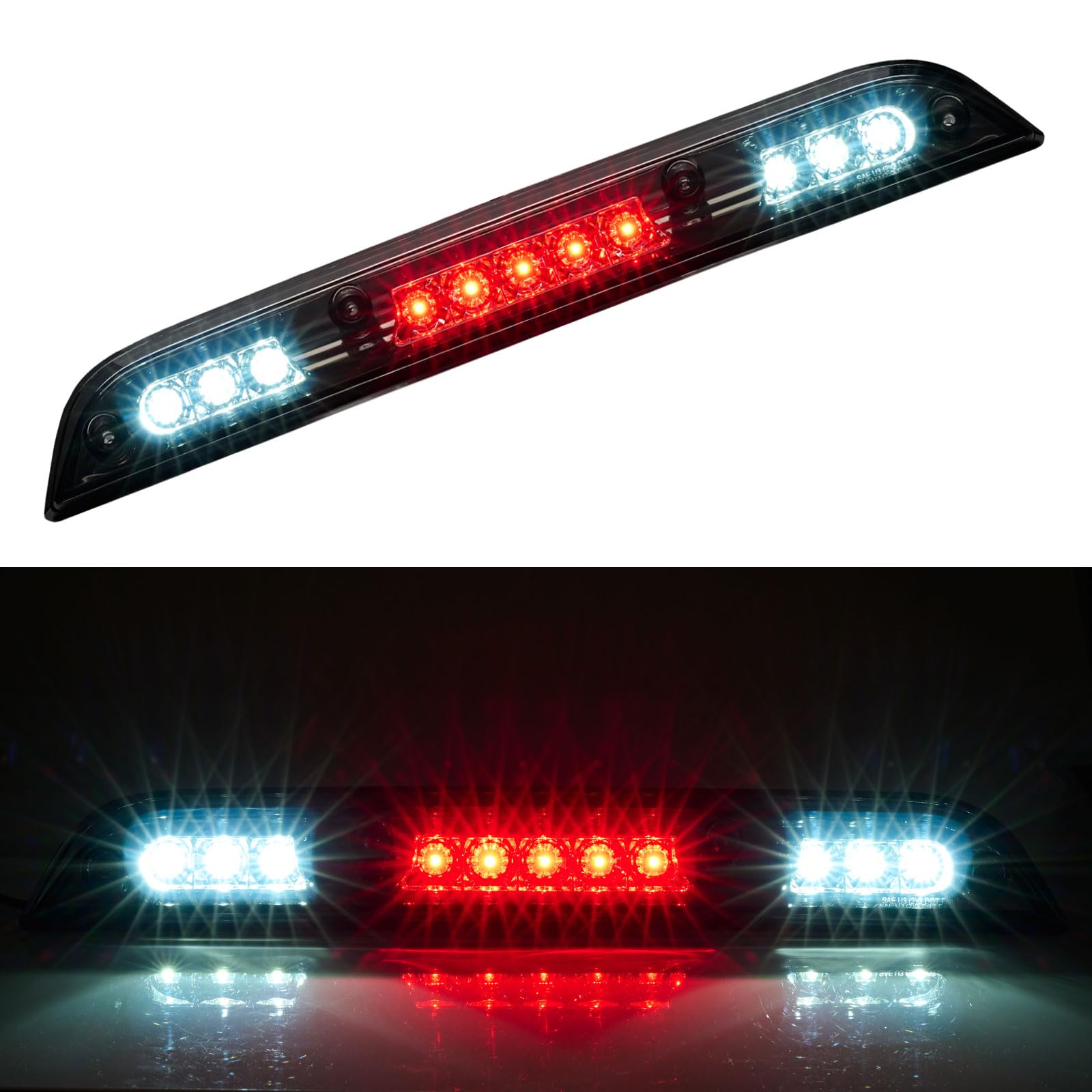 Cxdar Third 3Rd Brake Light Led For 2015-2020 Ford F150, High Mount Rear Brake Lights Assembly For 2017-2020 F250/F350/F450 Supe