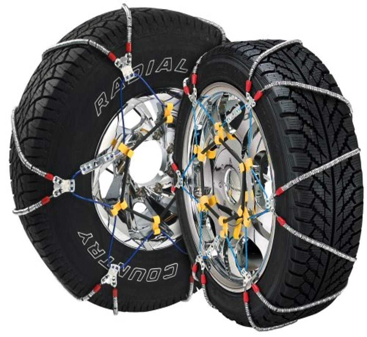 Security Chain Company Sz441 Super Z6 Cable Tire Chain For Passenger Cars, Pickups, And Suvs - Set Of 2, Silver
