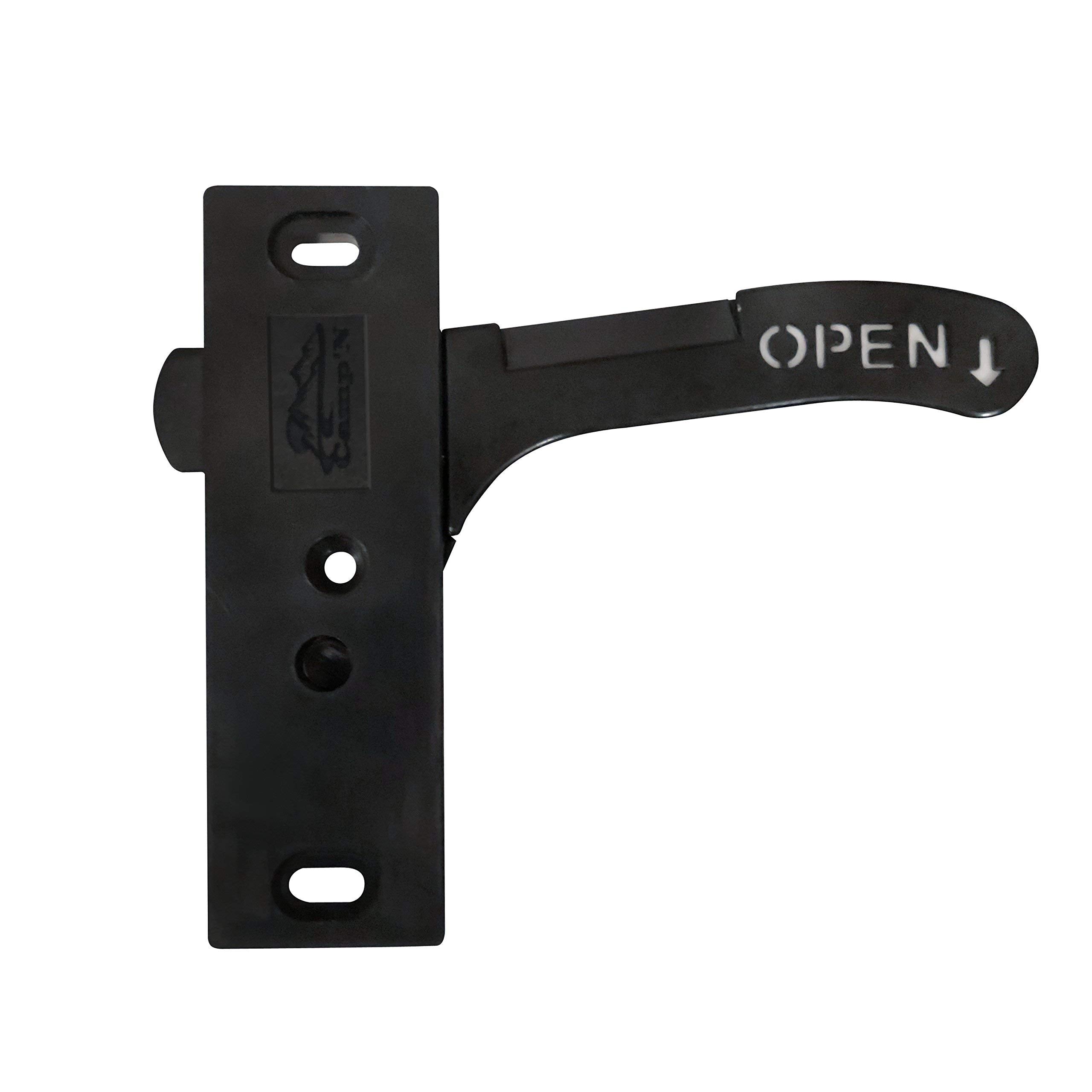 Camp'N RV Screen Door Latch - Right Hand, Black Plastic Handle for Motorhome & Travel Trailers, Model SDLRH