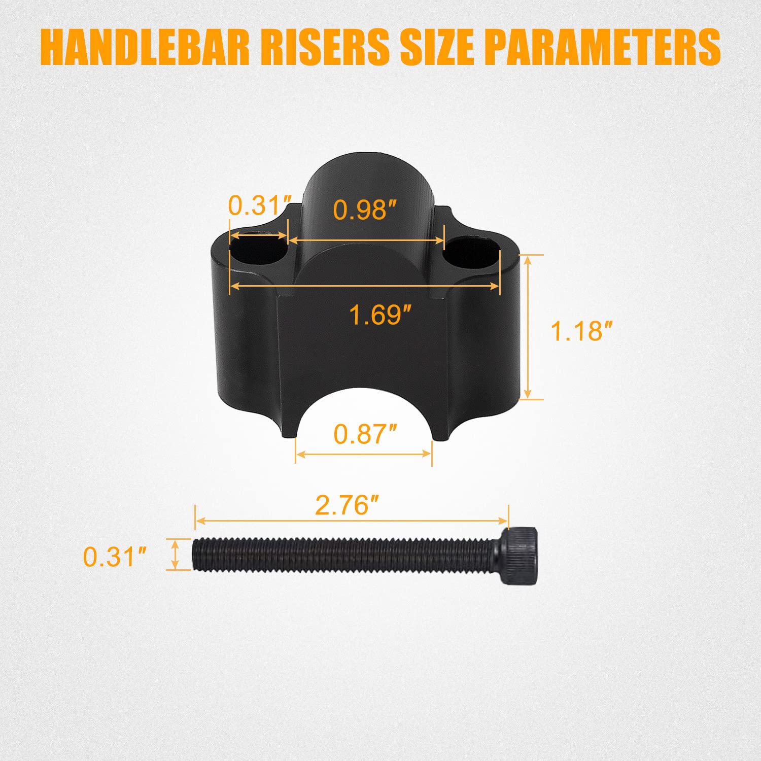 Ransoto 7/8'' Handlebar Risers Mount Clamp Handle Bar Riser 30Mm Height Compatible With Kawasaki Honda Suzuki Atv Dirt Bike Yama