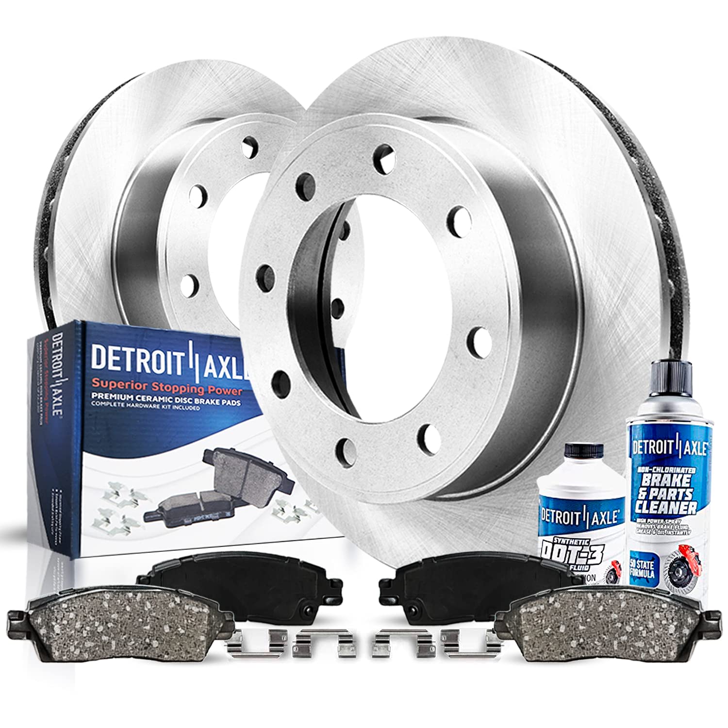 Detroit Axle - Front Brake Kit for Chevy GMC Express Savana 3500 4500, Silverado Sierra 2500HD 3500, Sierra 3500HD, Avalanche 25