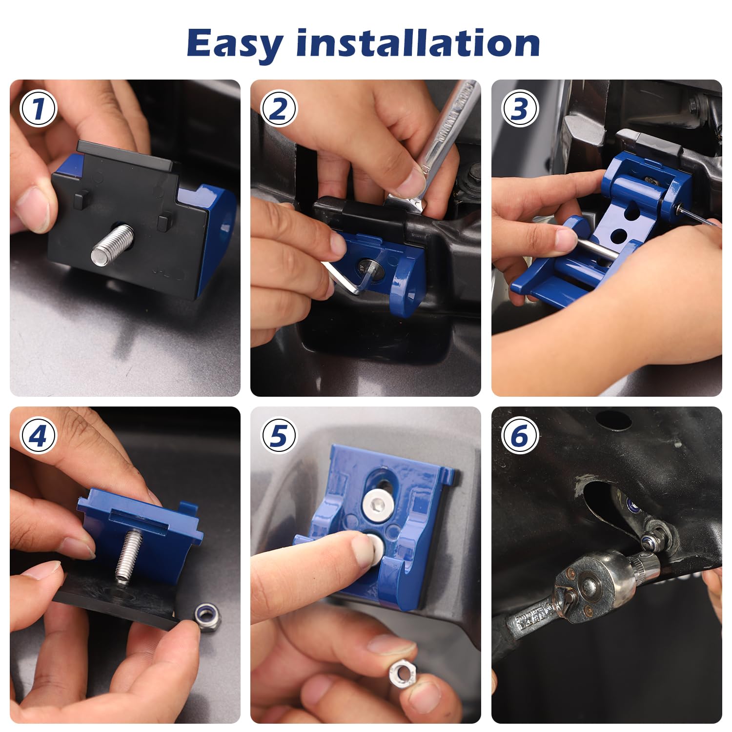 Rt-Tcz For Wrangler Hood Latches Catch Kit For Jeep Wrangler Jk 2007 Up For Wrangler Jl 2018 Up For Gladiator Jt 2020 Up Blue Ex