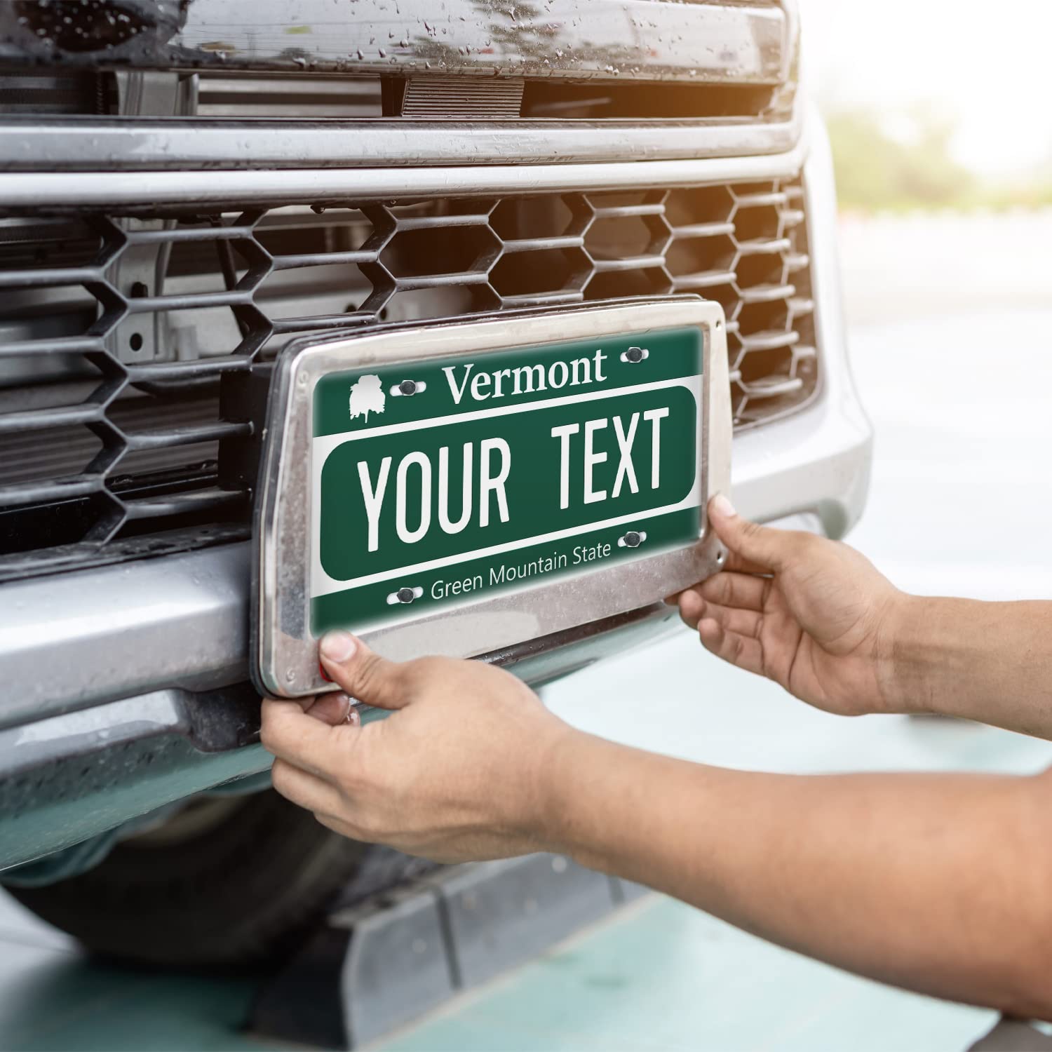 Sigo Signs Custom Vermont License Plate - Personalized 6x12" Rust-Free Aluminum, Fade Resistant, Made in USA