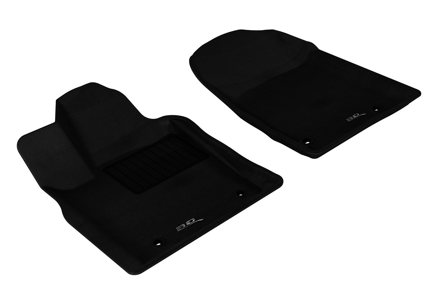 3D MAXpider Custom Fit Kagu Floor Mat (Black) Compatible with Dodge / Jeep Durango / Grand Cherokee (Wk) 2013-2025 - Front Row