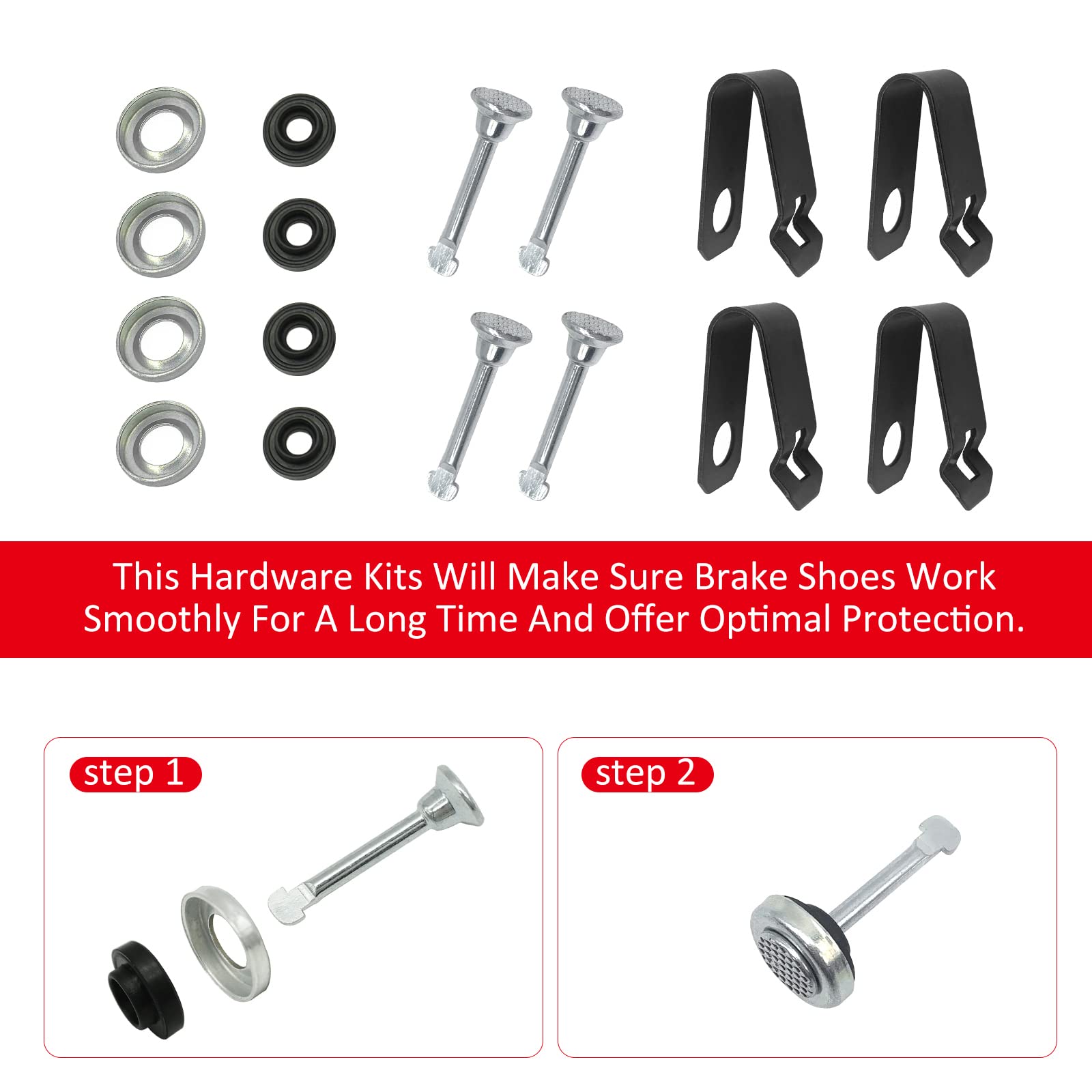 Front & Rear Brake Shoes Kit for Honda Foreman 400 Foreman 450 Rancher 350 Rancher 400, OEM# 06450-HN5-671 45175-HC4-006 06430-H