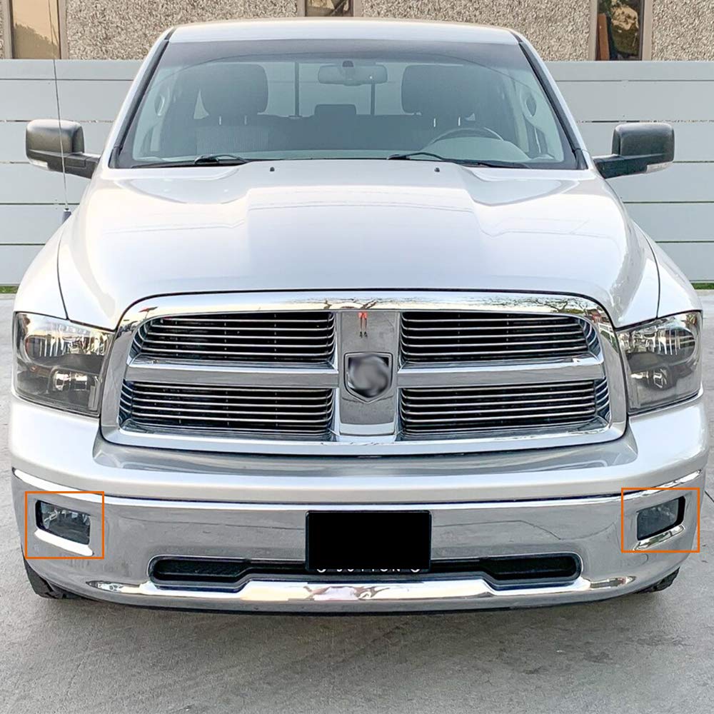 Grand Orange Fog Lights Lamps Compatible With Dodge Ram 1500 2009-2012/ Fits Dodge Ram 2500 3500 2010-2012 Halogen Fog Lamps Smo
