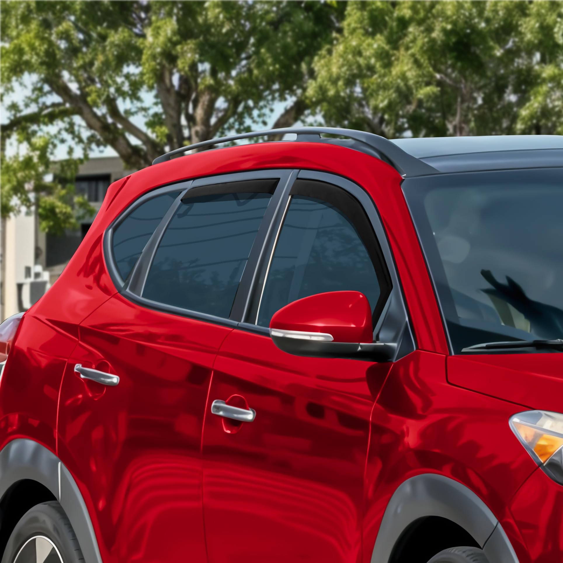 Voron Glass In-Channel Extra Durable Rain Guards For Hyundai Tucson 2016-2021, Window Deflectors, Vent Window Visors, 4 Pieces -