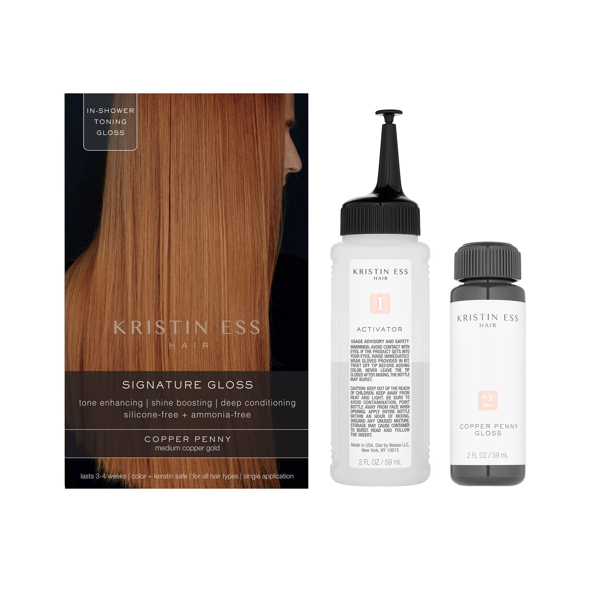 Kristin Ess Signature Hair Gloss - Copper Penny: Medium Copper Gold-New