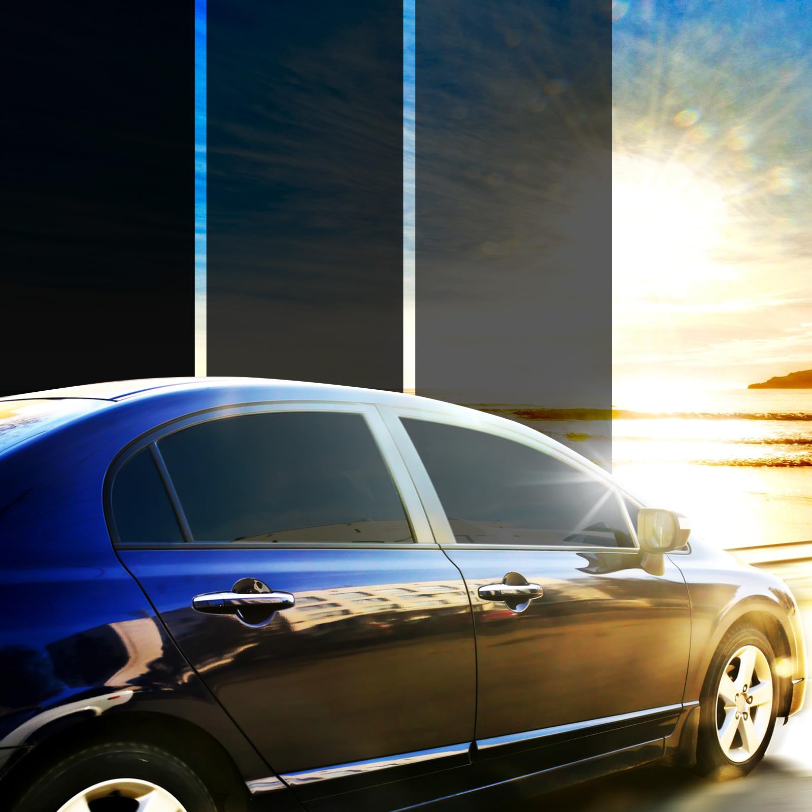 PAMAGOO 50% Percent Car Window Tint, 50% VLT Nano Ceramic Window Roll 20 Inch x 20'Ft, Automotive Tint for Privacy Sun & Glare
