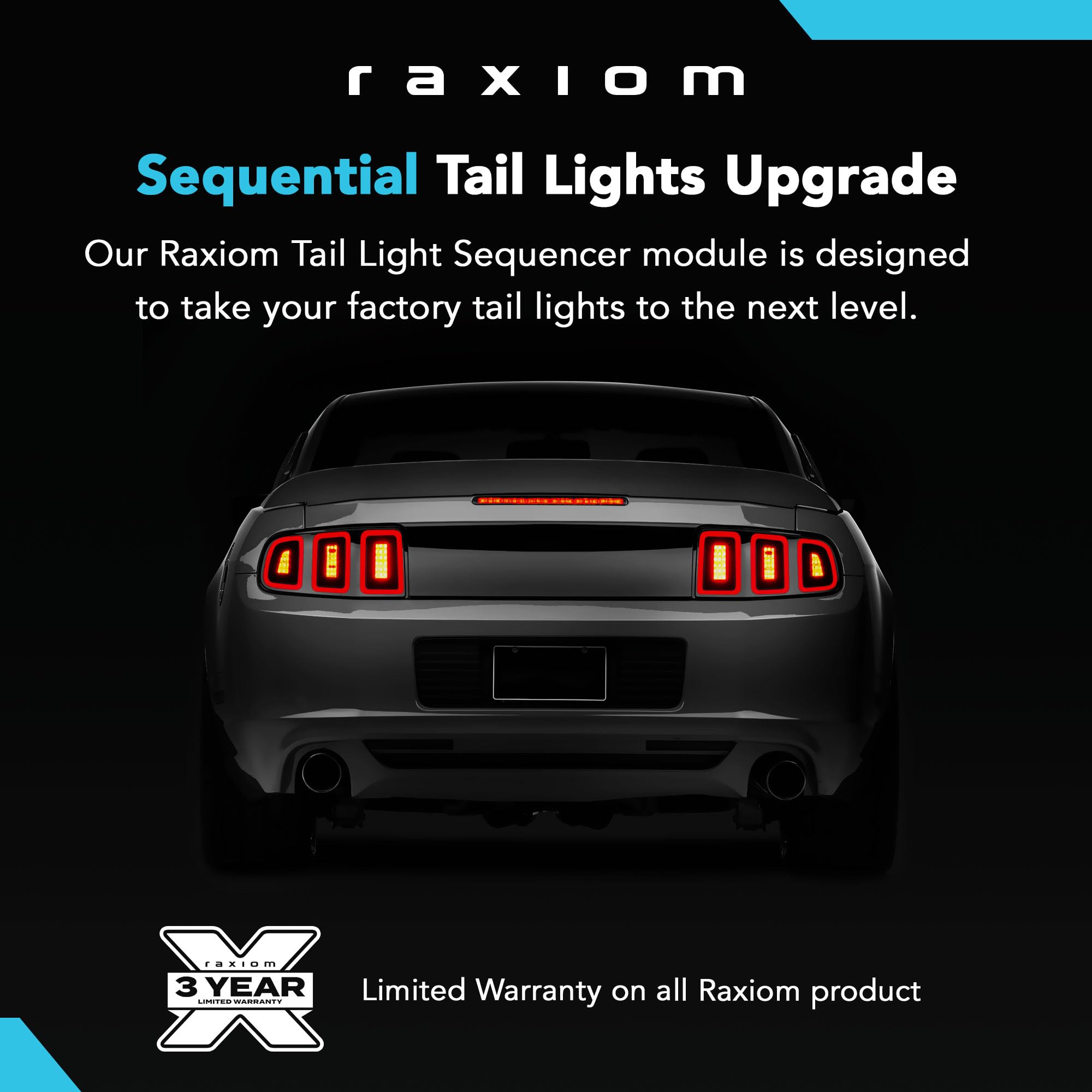Raxiom Tail Light Sequencer Harness Kit for Mustang 2010-2020 - Plug and Play, Tail Light Sequential Harness