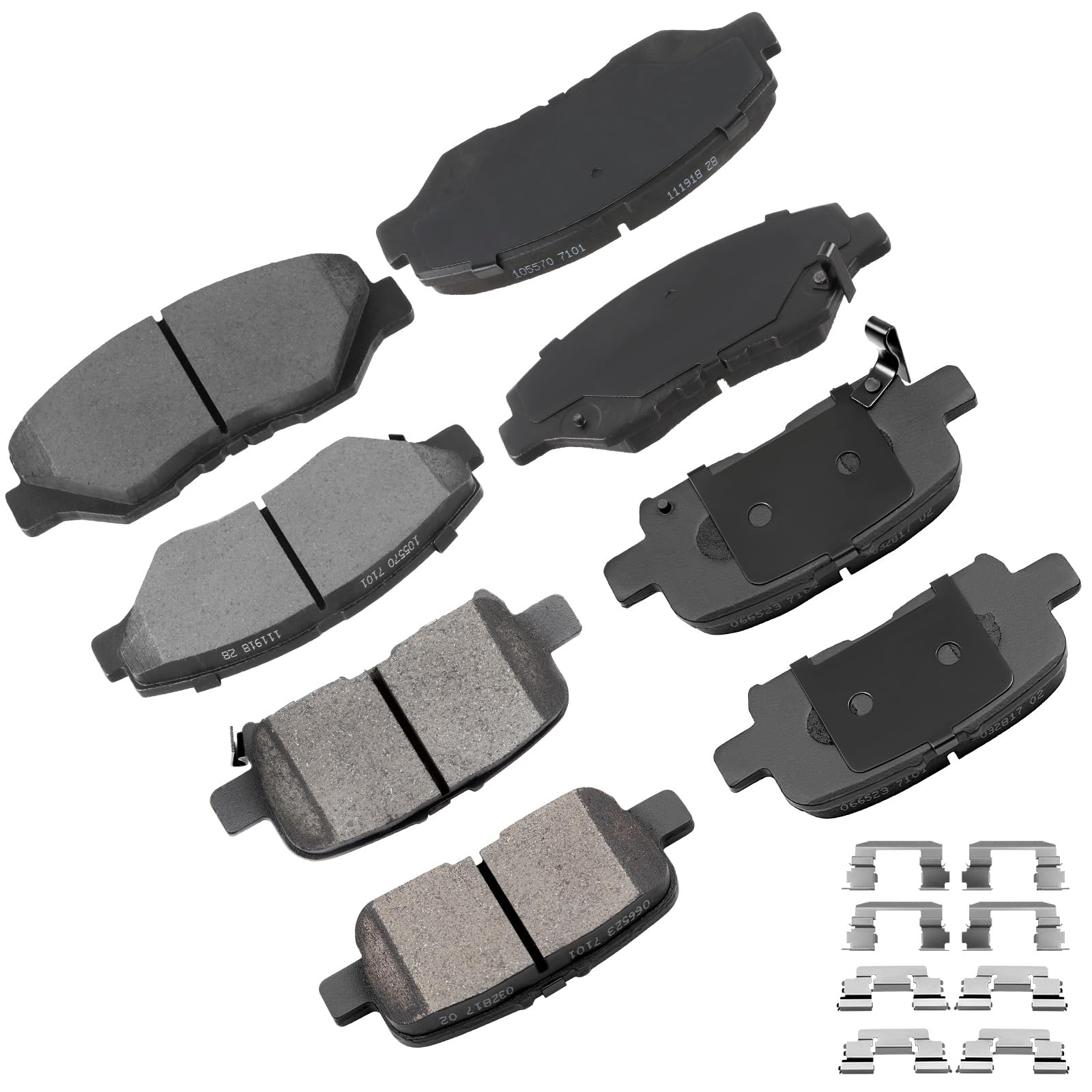Cciyu D943 D865 Ceramic Front Rear Disc Brake Pad Set Fit For 2003-2008 For Honda Pilot