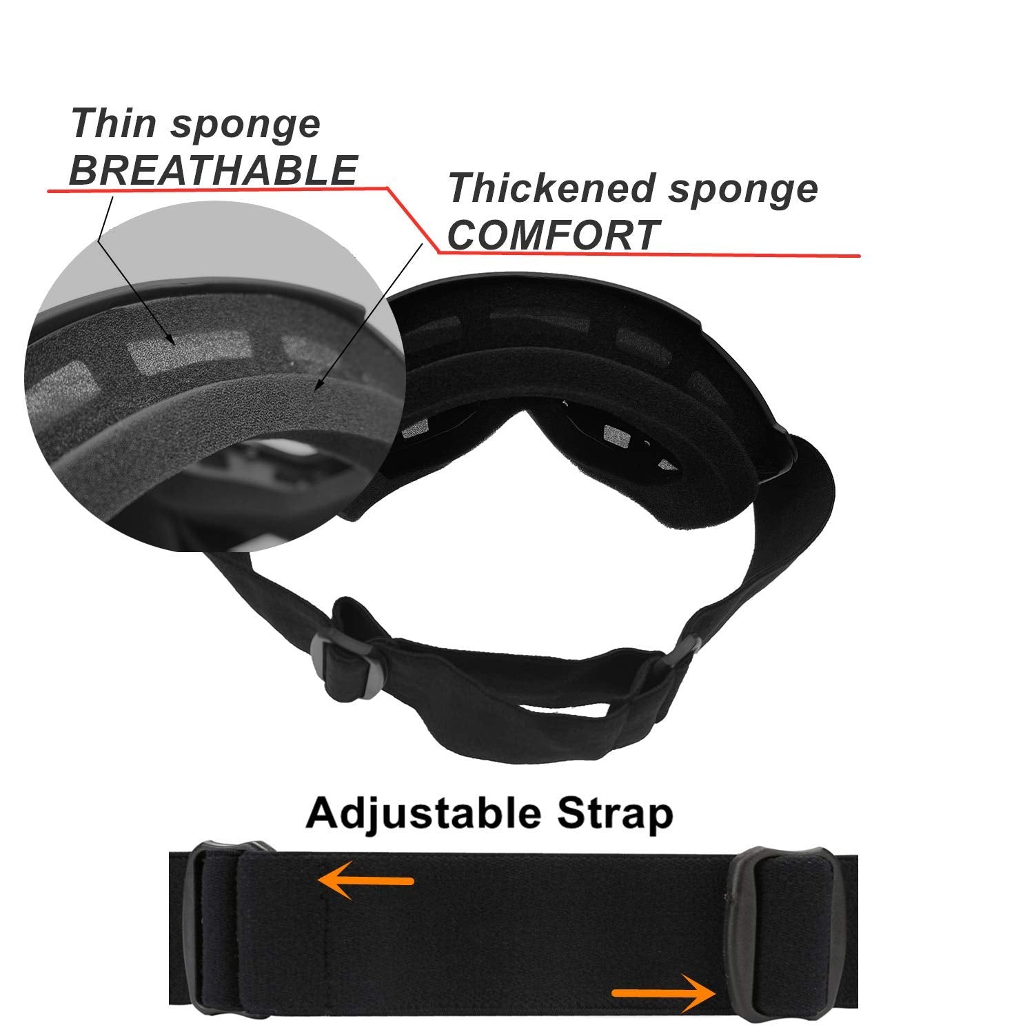 Ljdj Motorcycle Goggles With Removable Face Mask - Dirt Bike Atv Motocross Eyewear Anti-Uv Adjustable Mx Riding Offroad Cycling