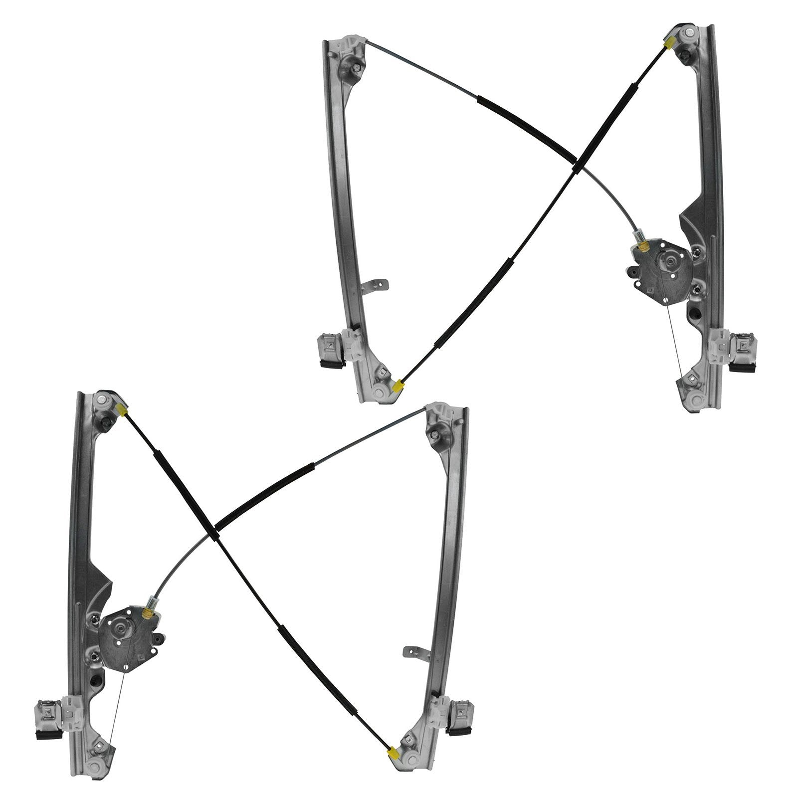 Trq Front Manual Window Regulator Set Compatible With 99-07 Chevrolet Gmc