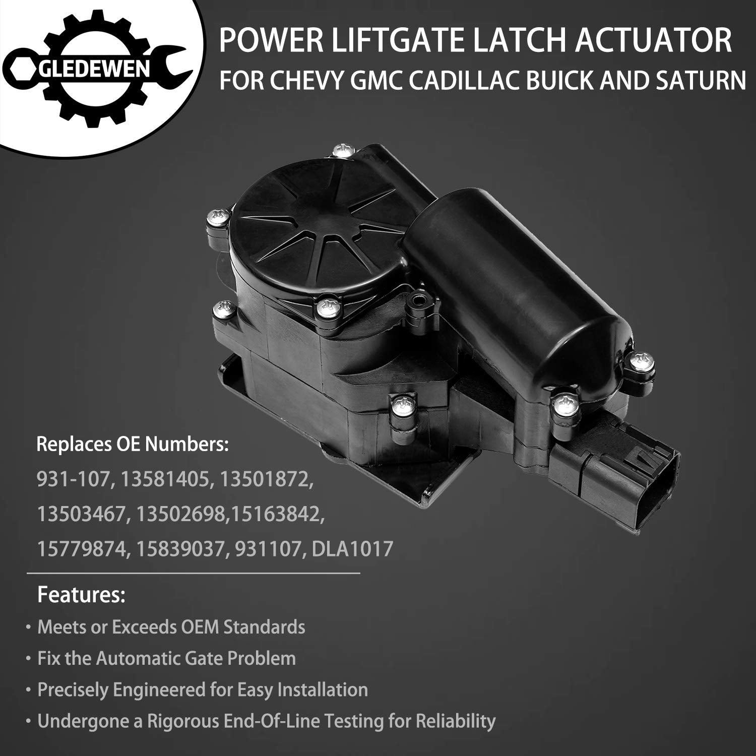 Rear Power Liftgate Latch Actuator Liftgate Lock Actuator | For Gm Chevy Suburban Tahoe Traverse, Gmc Acadia Yukon, Cadillac Esc