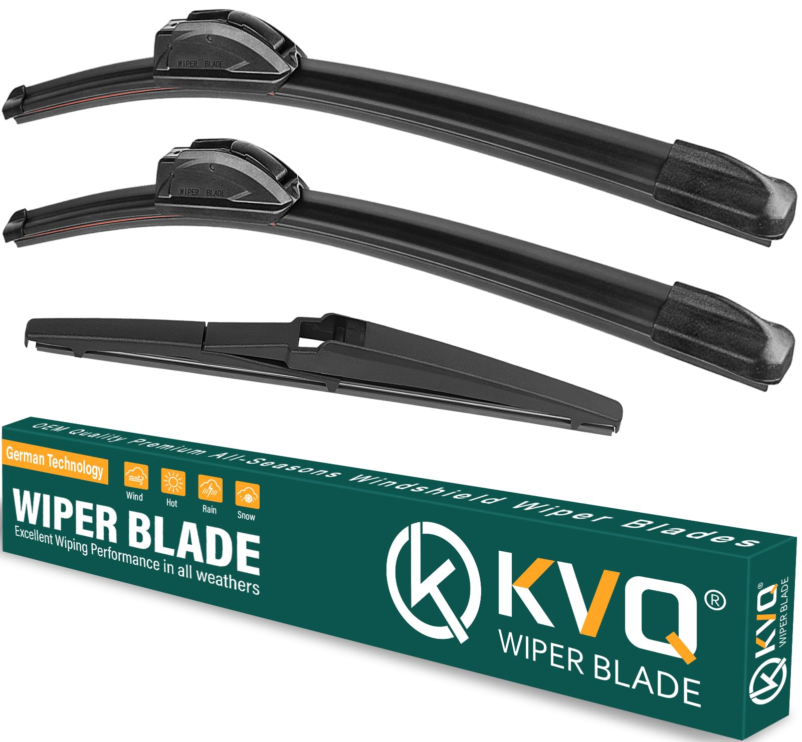 Kvq Windshield Wiper Blades Replacement For Hyundai Palisade 2020 2021 2022 2023 Original Factory Quality Front Rear Wiper Blade