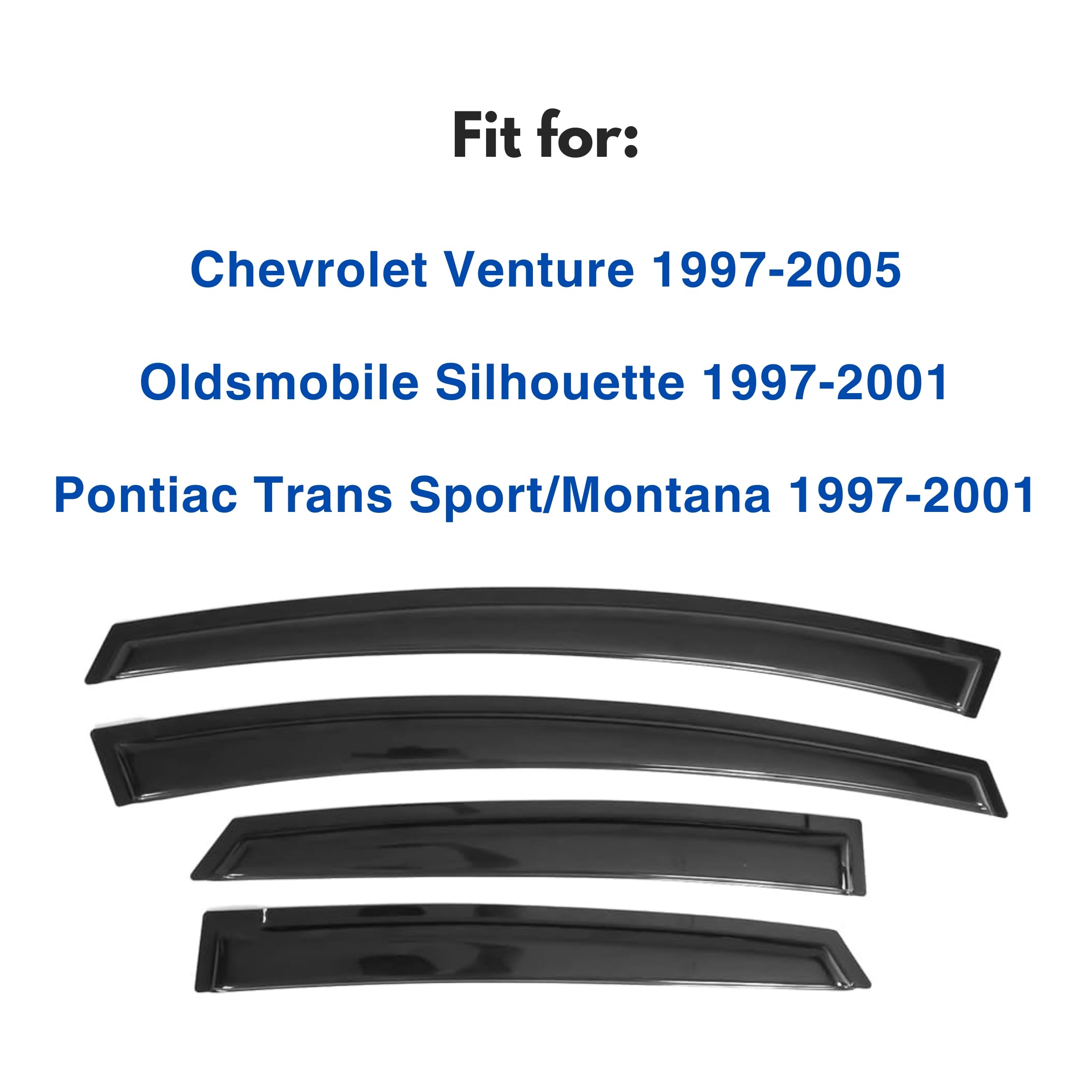 Ig Window Visor Compatible With Chevy Chevrolet Venture 1997-2005, Oldsmobile Silhouette 1997-2001, Pontiac Trans Sport/Montana
