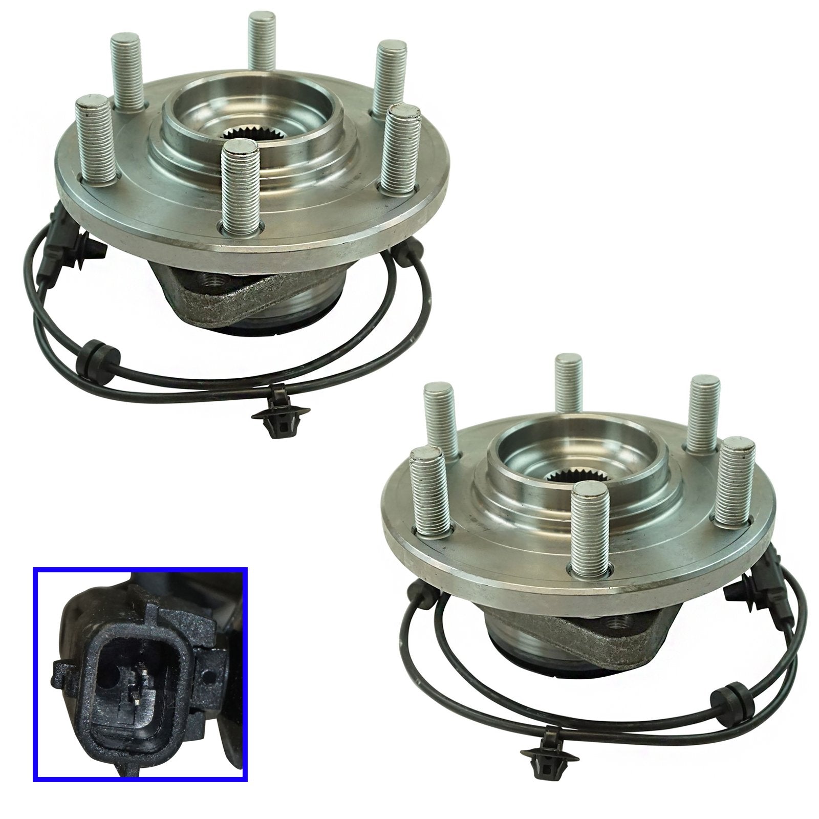 Trq Front Wheel Hub Bearings Assembly Set Compatible With 2011-2013 Infiniti Qx56 2014-2021 Qx80 2017-2022 Nissan Armada
