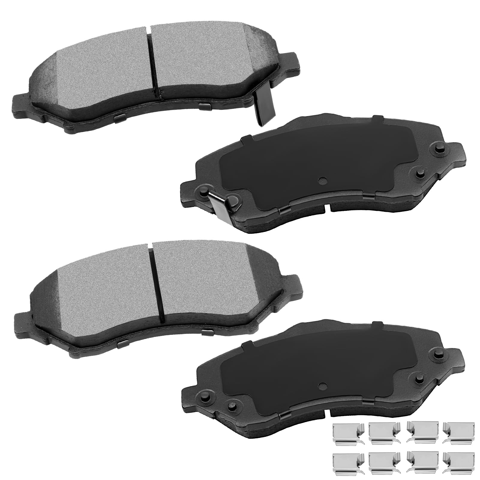 Cciyu D1273 4Pcs Front Ceramic Brake Pads Kits 2008-2016 For Chrysler,2008-2016 For Dodge,2007-2018 For Jeep,2012-2015 For Ram