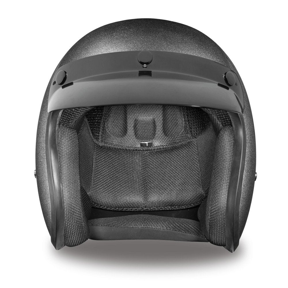 Daytona Helmets 3/4 Open Face Motorcycle Helmet - Dot Approved [Gun Metal Grey Metallic] [Xl]