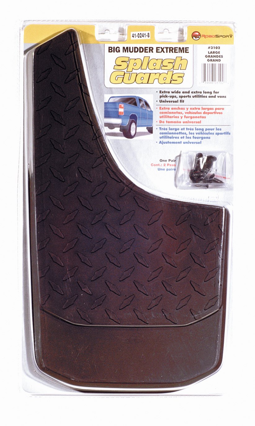 Roadsport 3102 Large Big Mudder Extreme Diamond Plate Design Rubber Splash Guard