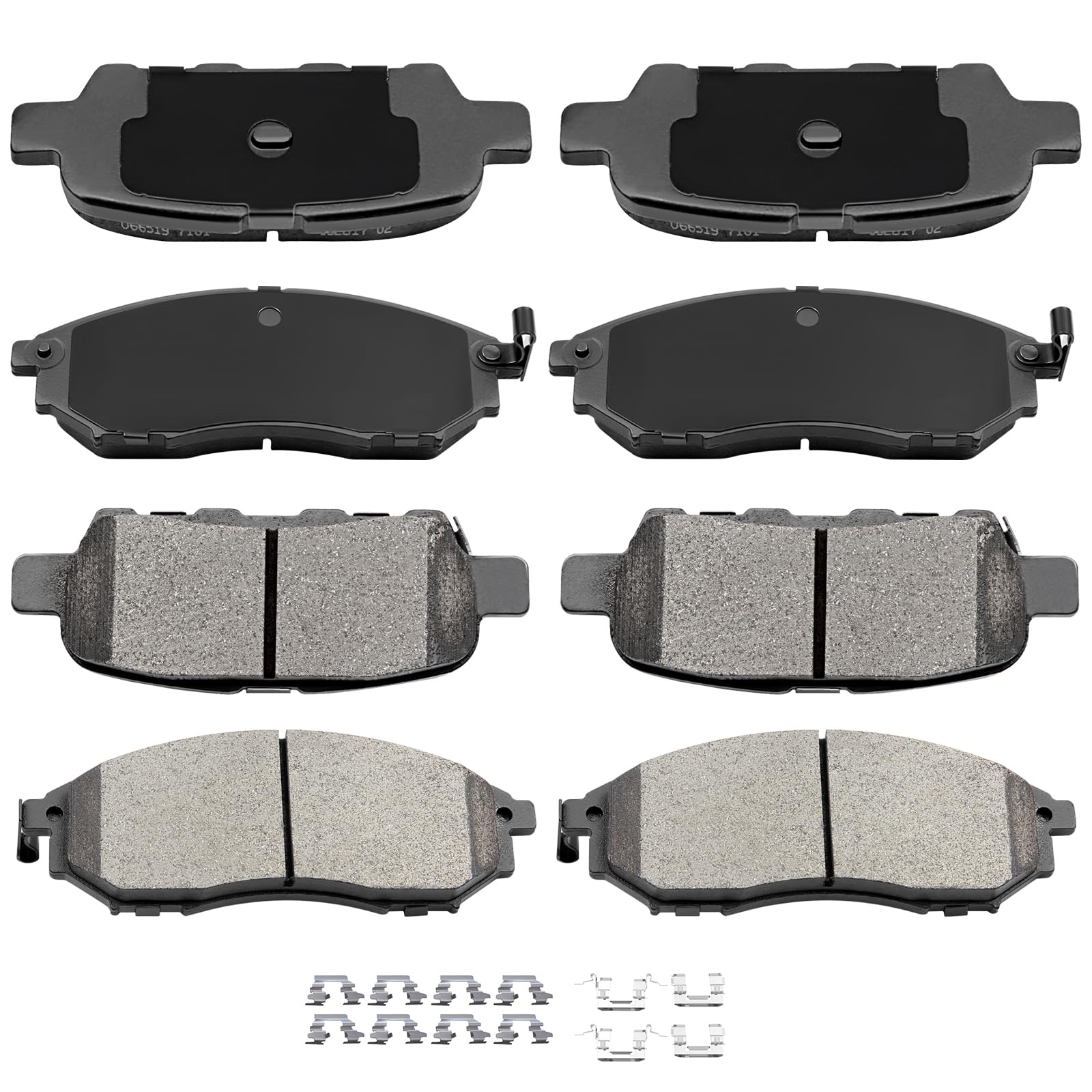 Automuto D905 & D888 Ceramic Brake Pads Kits, Front Rear 8Pcs Brake Pads Set Fit For Infiniti Ex35,Ex37,Fx35,Fx37,Fx45,G25,G35,G