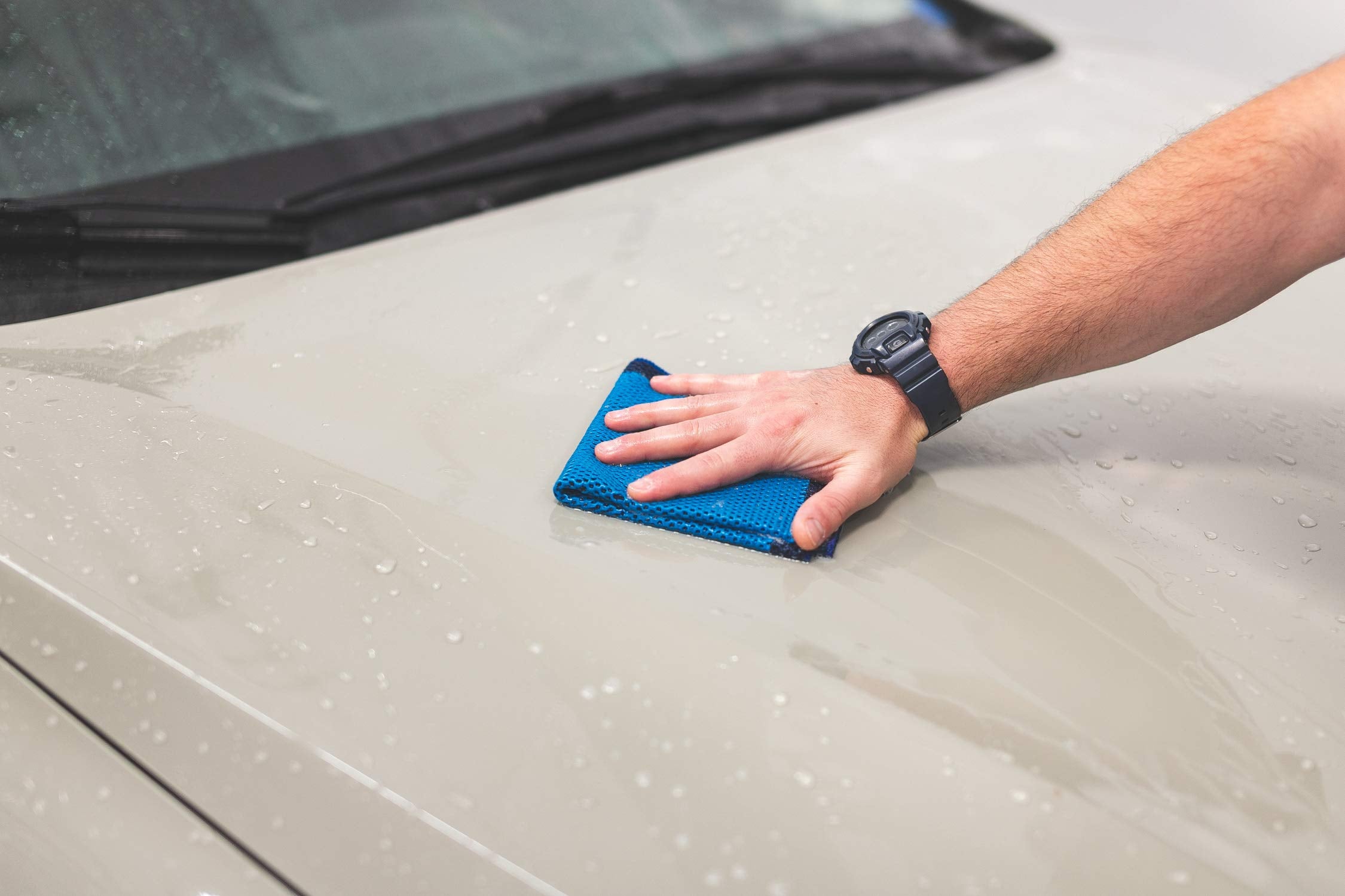 The Rag Company Ultra Clay Towel - Microfiber, 12"x12", Blue - Quick Clay Bar Results, Enhances Gloss & Wax Bond