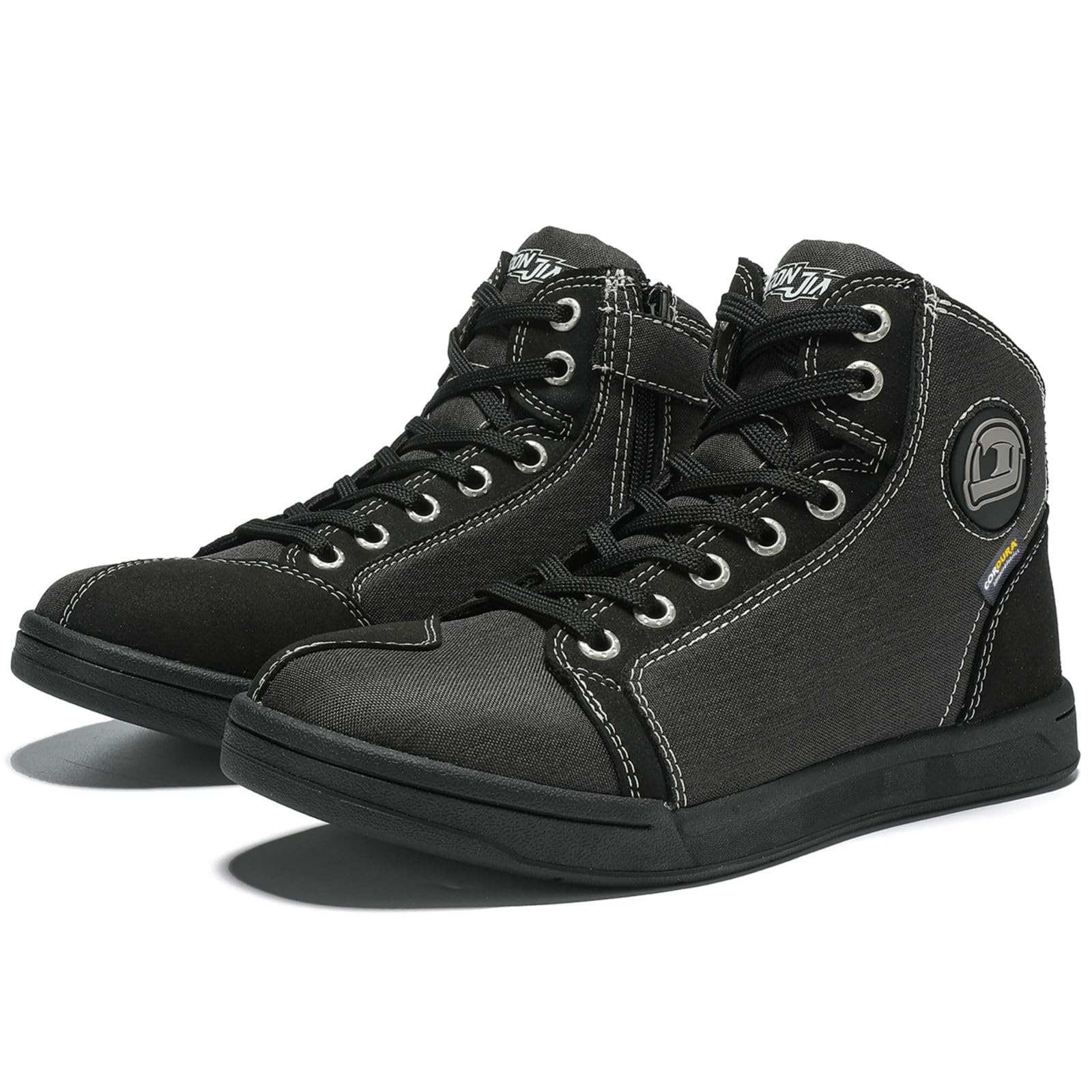 Iron Jia 'S Motorcycle Shoes Men Streetbike Casual Accessories Breathable Protective Gear Powersport Anti-Slip Footwear Black 12