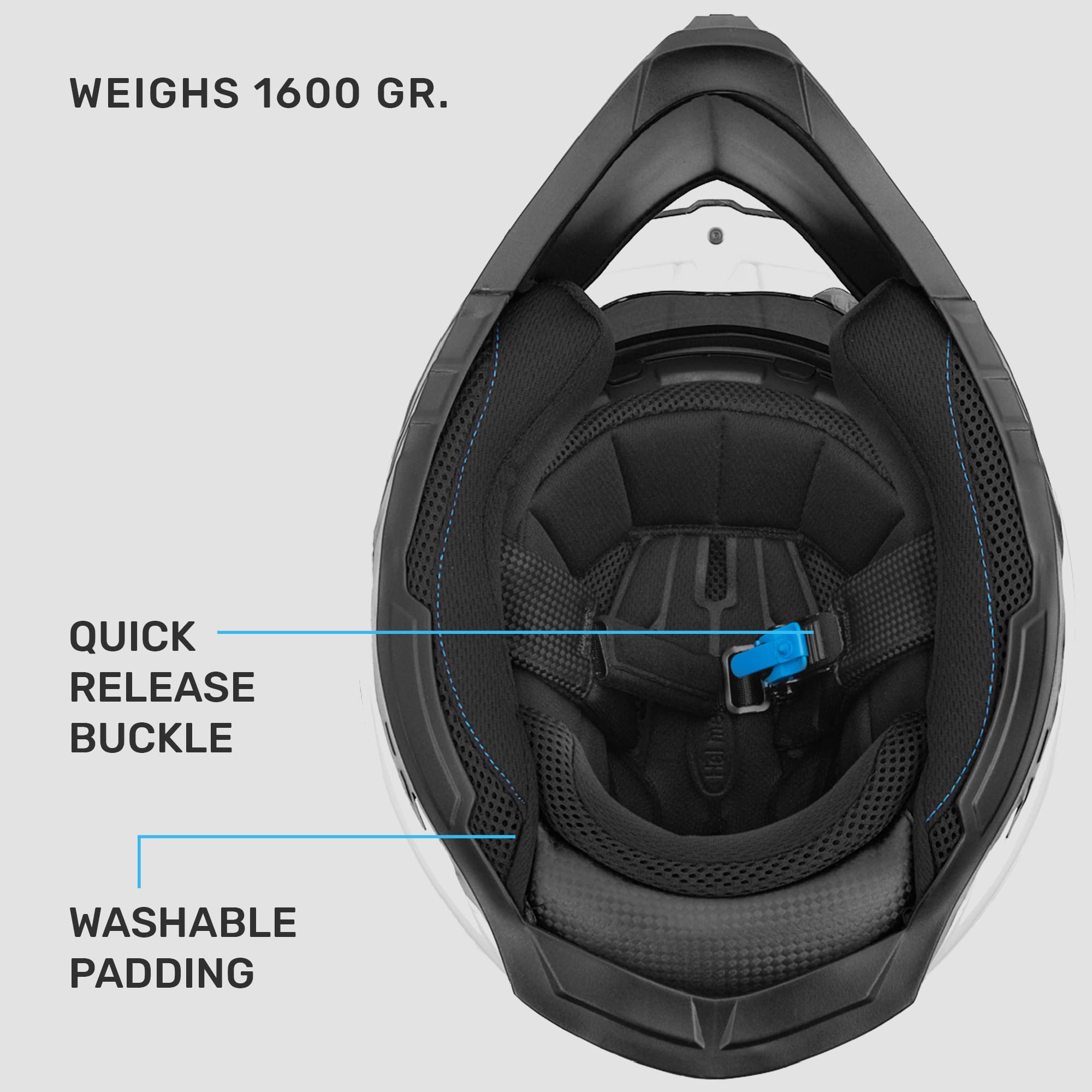 Westt Dual Sport Motorcycle Helmet - Helmets For Adults Motorcycle Dual Visor - Full Face Atv Helmet Dot Dirtbike Motocross Helm