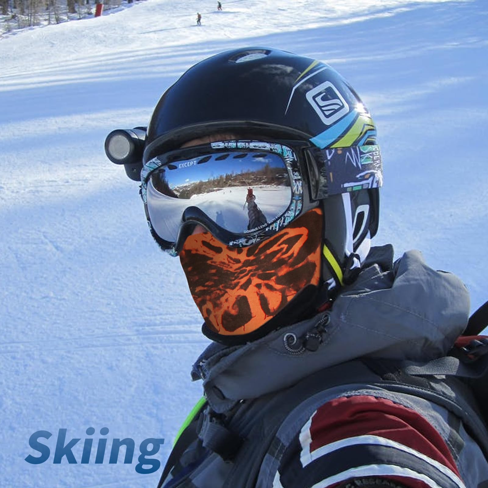 YESLIFE Orange Ski Mask Balaclava for Men & Women - One Size, UV & Wind Protection, Model T41yl011XOG