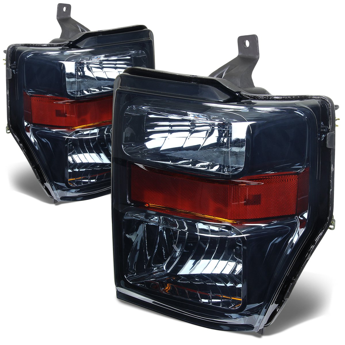 Auto Dynasty Headlights Assembly Compatible With 2008 2009 2010 Ford F250 F350 F450 F550 Super Duty 2Nd Gen, Driver And Passenge