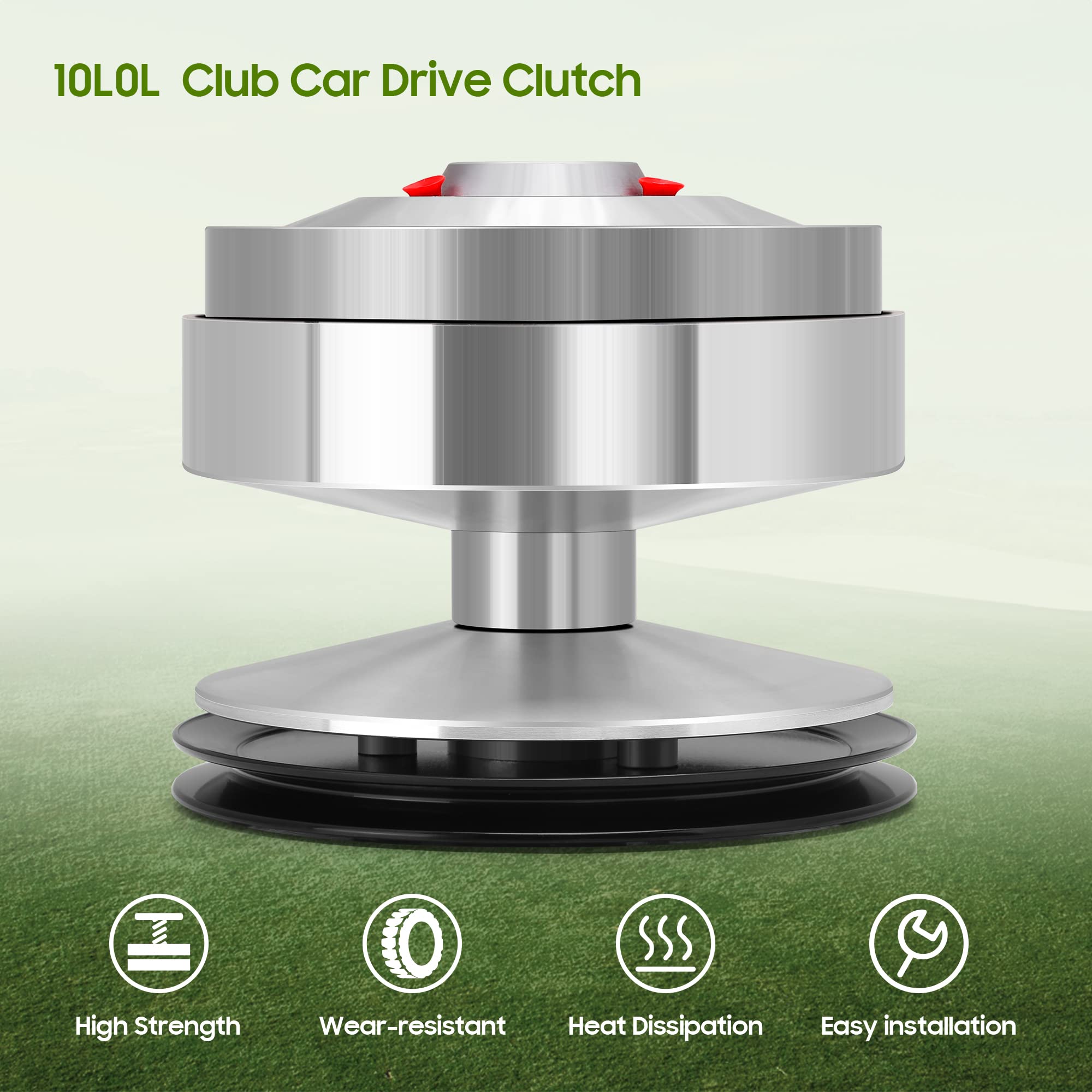 10L0L Golf Cart Drive Clutch For Club Car Ds 1997-2015 & Precedent 2004-2015 Oem 101833902 - Silver