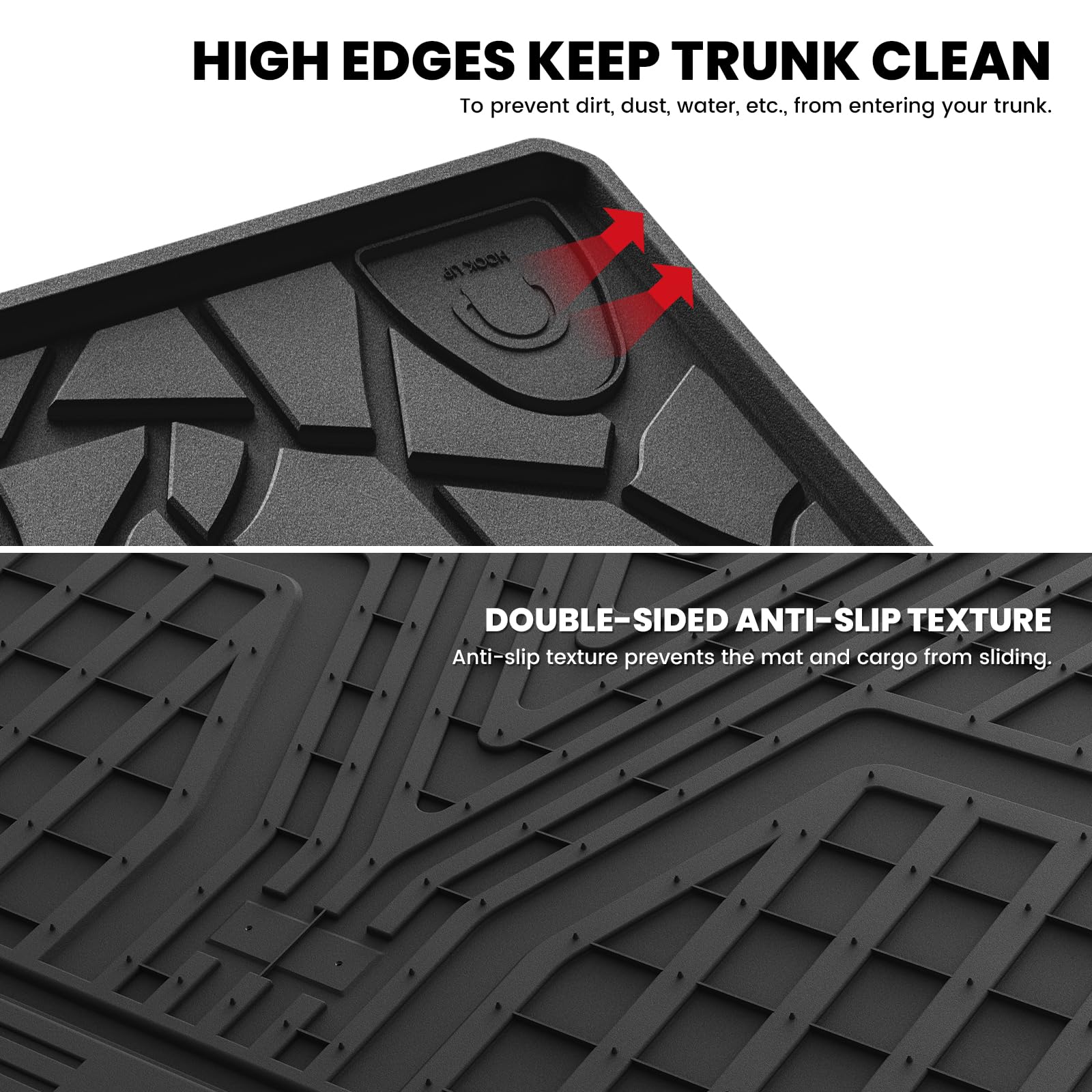 Lasfit Cargo Liner For Ford Bronco 4-Door 2025 2024 2023 2022 2021(Fit For 4-Door Only, Not Fit Sport) All Weather Custom Fit Tp
