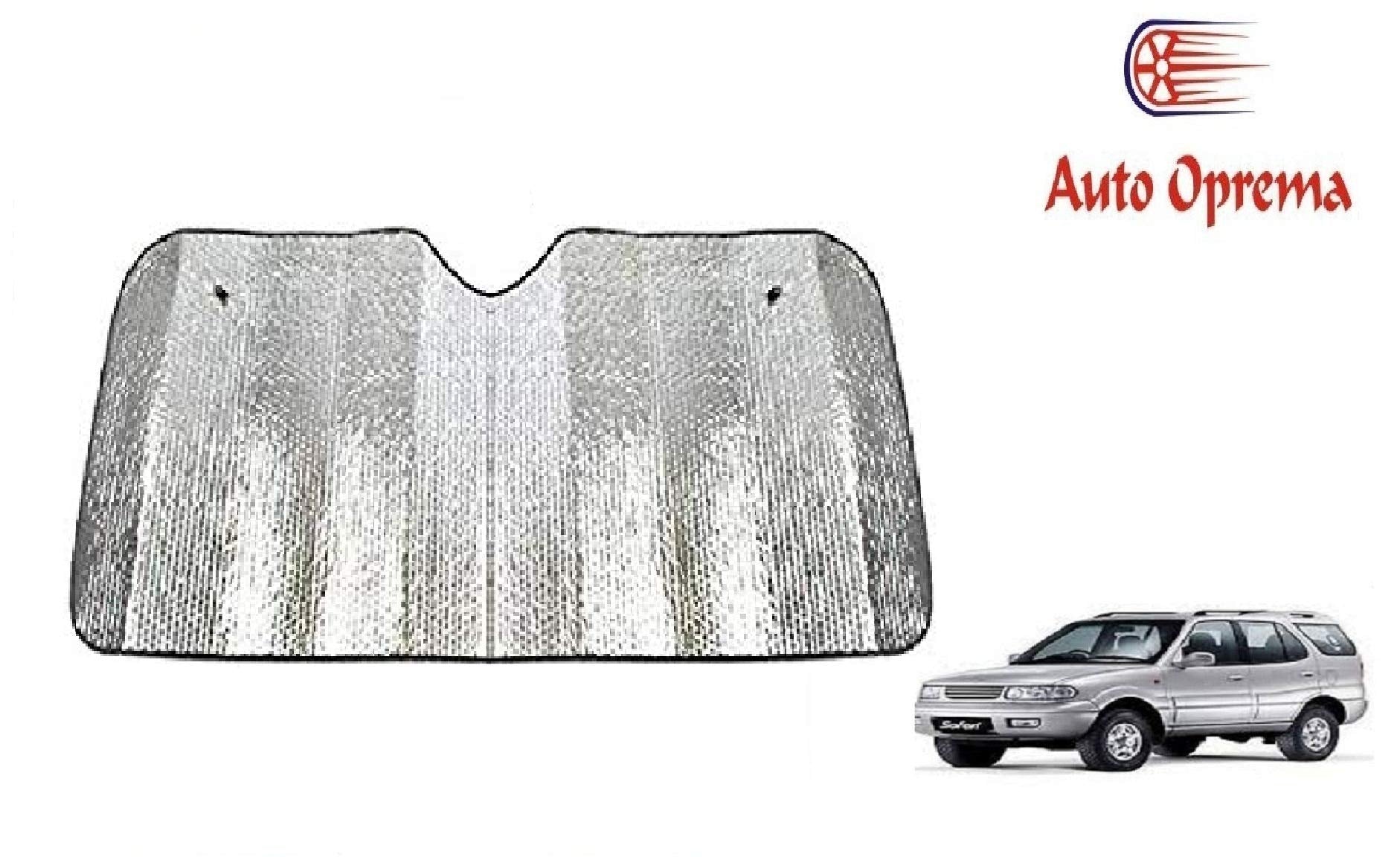 Auto Oprema (Award Winner at INDIAS Rising Star 2024) Front Foldable Metal/Foil Car Sunshade (Silver) 1 Pieces for Tata Safari