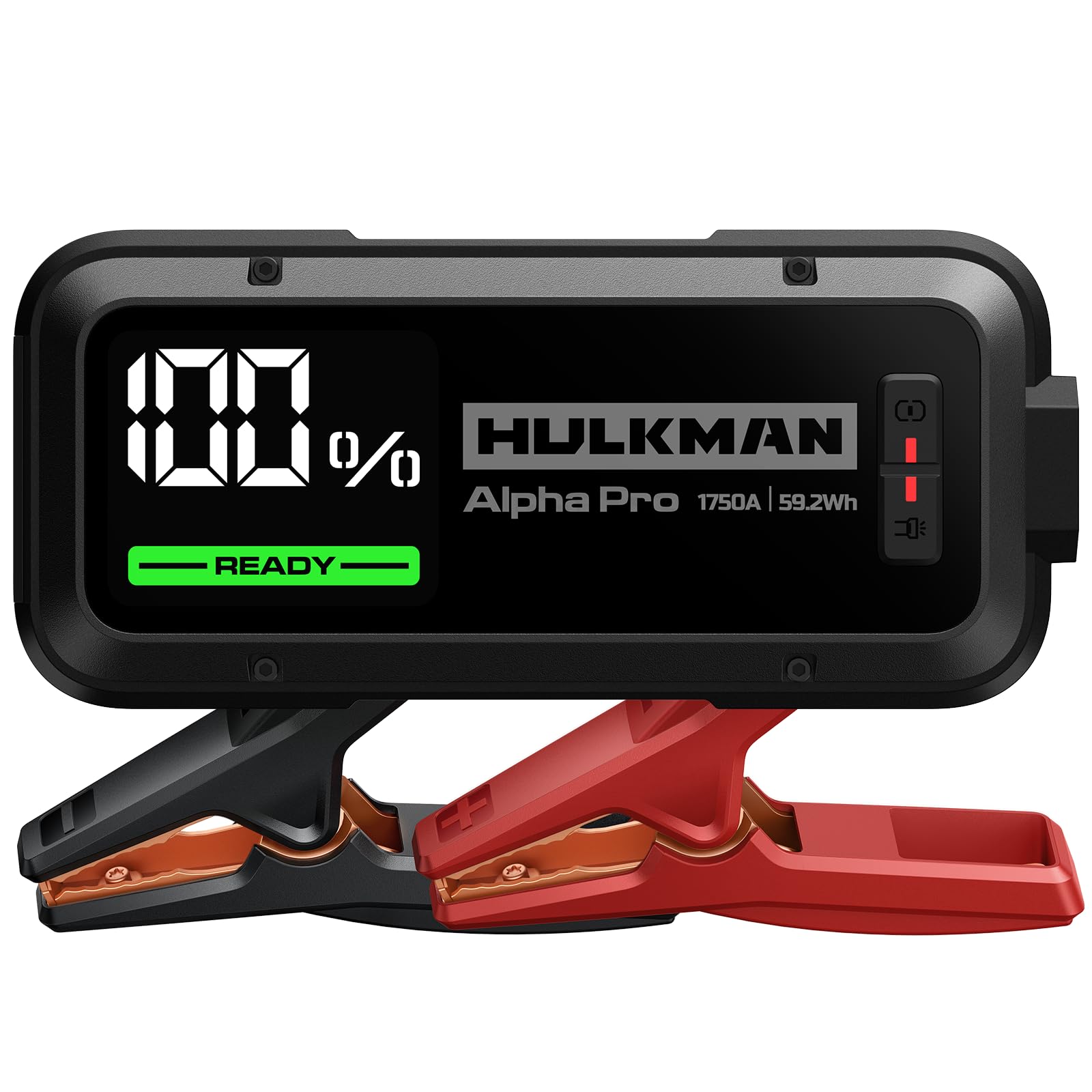 Hulkman Alpha Pro 1750A Jump Starter, 59.2Wh High-Capacity Car Battery Jump Starter, PD65W Fast Charging in & Out, 3.3 Smart Dis