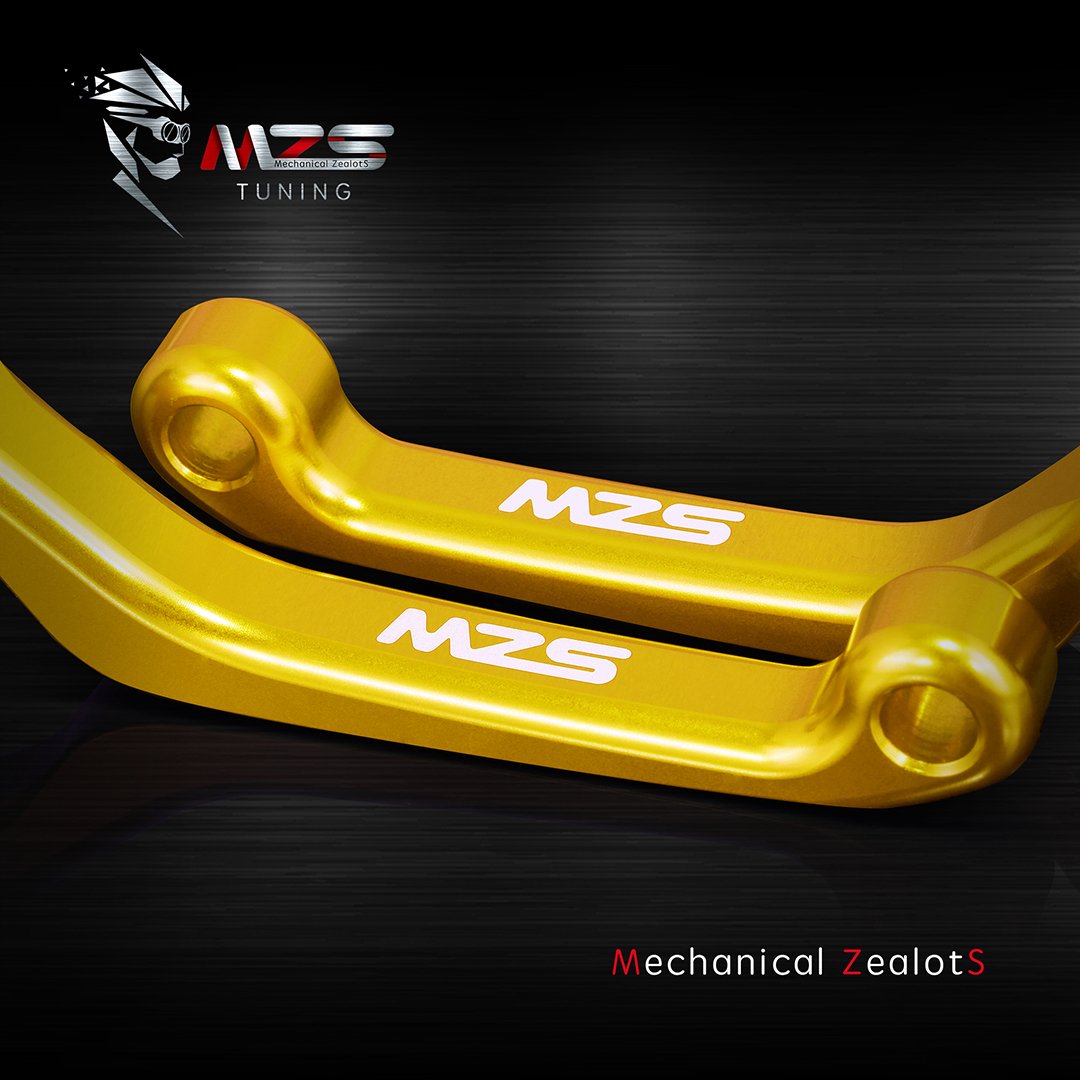 Mzs Gold Dirt Bike Brake Clutch Levers Pivot Adjustable Cnc Compatible With Crf250F 250F 2019-2025 / Crf150F Crf 150F 2003-2017