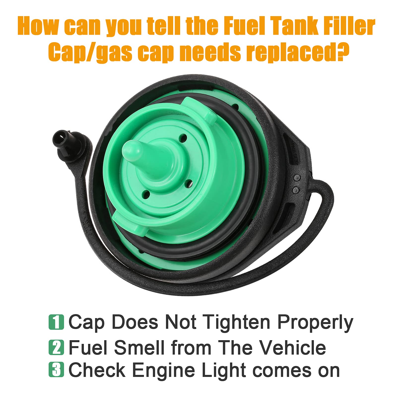 Gas Cap 8K0201550N, Fuel Tank Cap Compatible with Audi - A4 A4 Quattro A5 A5 Quattro A8 Quattro Q5 RS5 S4 S5 S8 SQ5 allroad, Rep