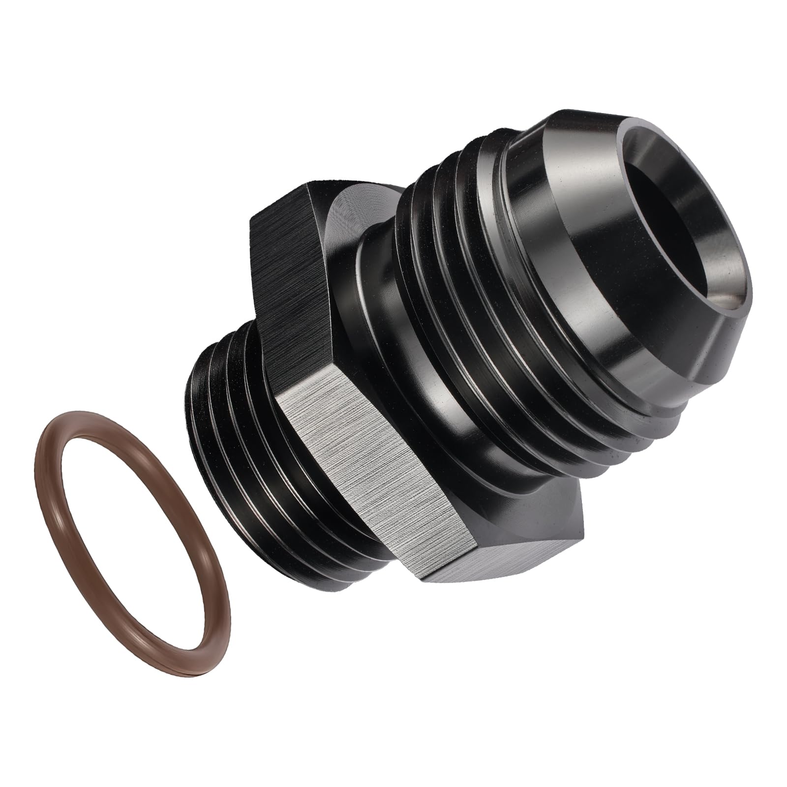 EVIL ENERGY 12AN Flare to 10AN ORB Male 1PC Fuel Rail Adapter Fitting Black