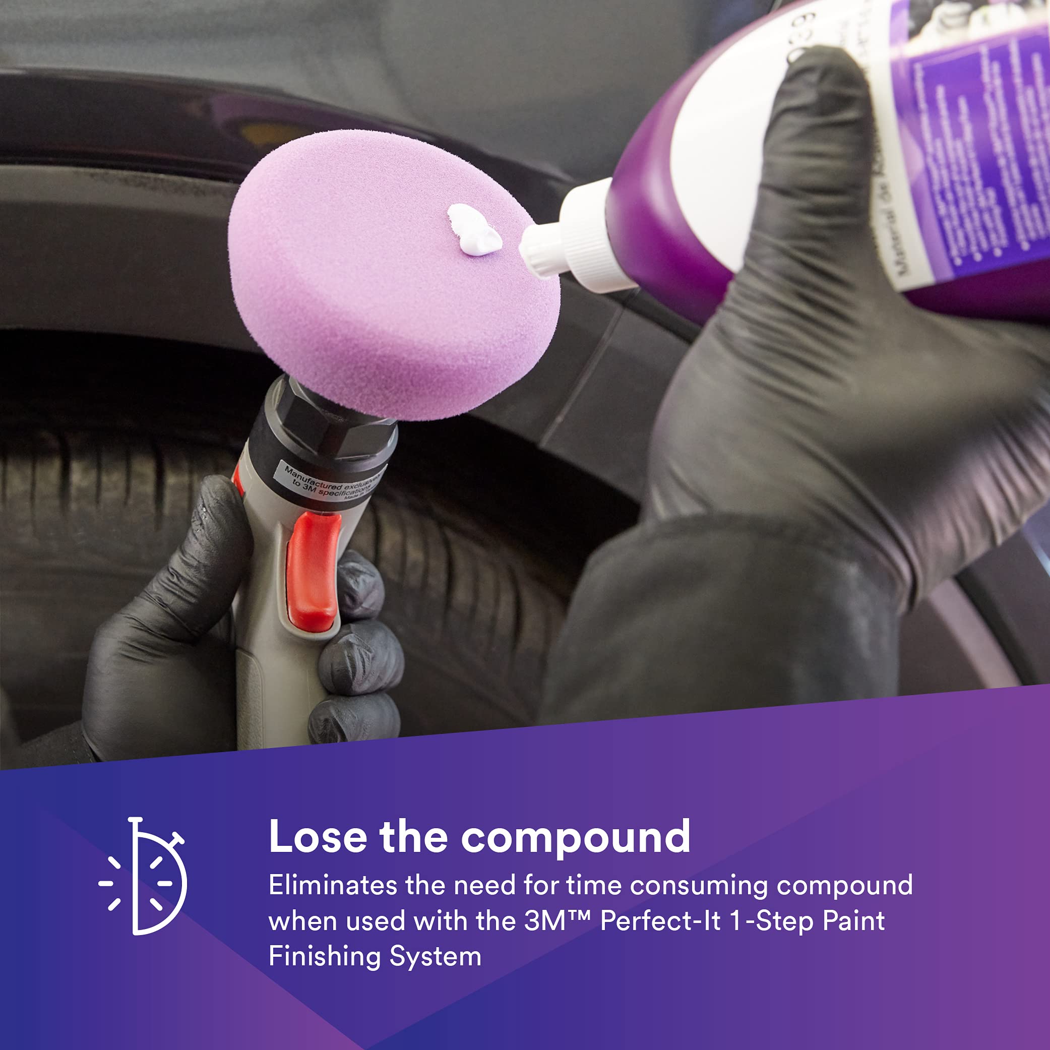 3M Perfect It Finishing Material, Model 33039, 32 fl oz, Purple, for Paint Finishing Cars and Trucks