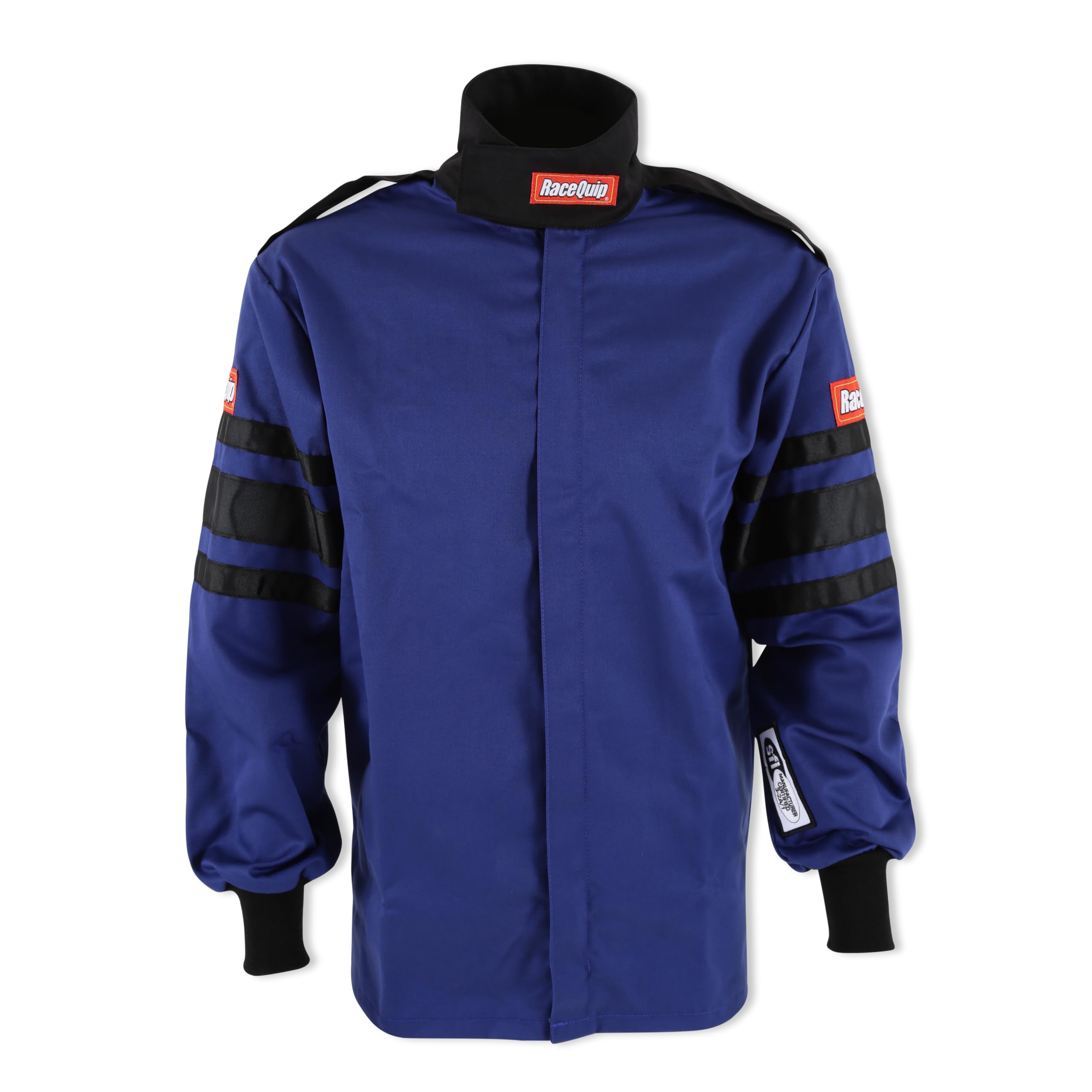 Racequip 111023Rqp 110 Series Driving Jacket Sfi 3.2A/1 Blue/Black Stripe Medium