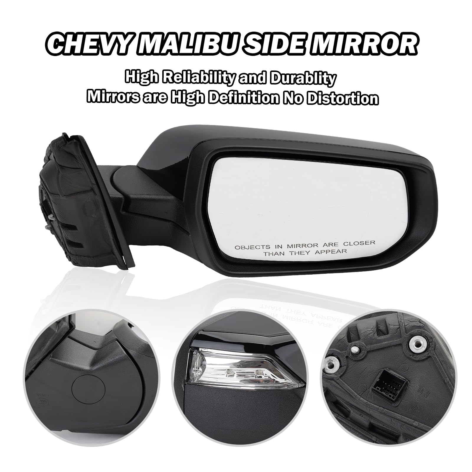 Mofoap Passenger Side View Mirror Compatible With 2016 2017 2018 2019 2020 2021 2022 Malibu Lt Hybrid,Mirrors With Heated Turn S