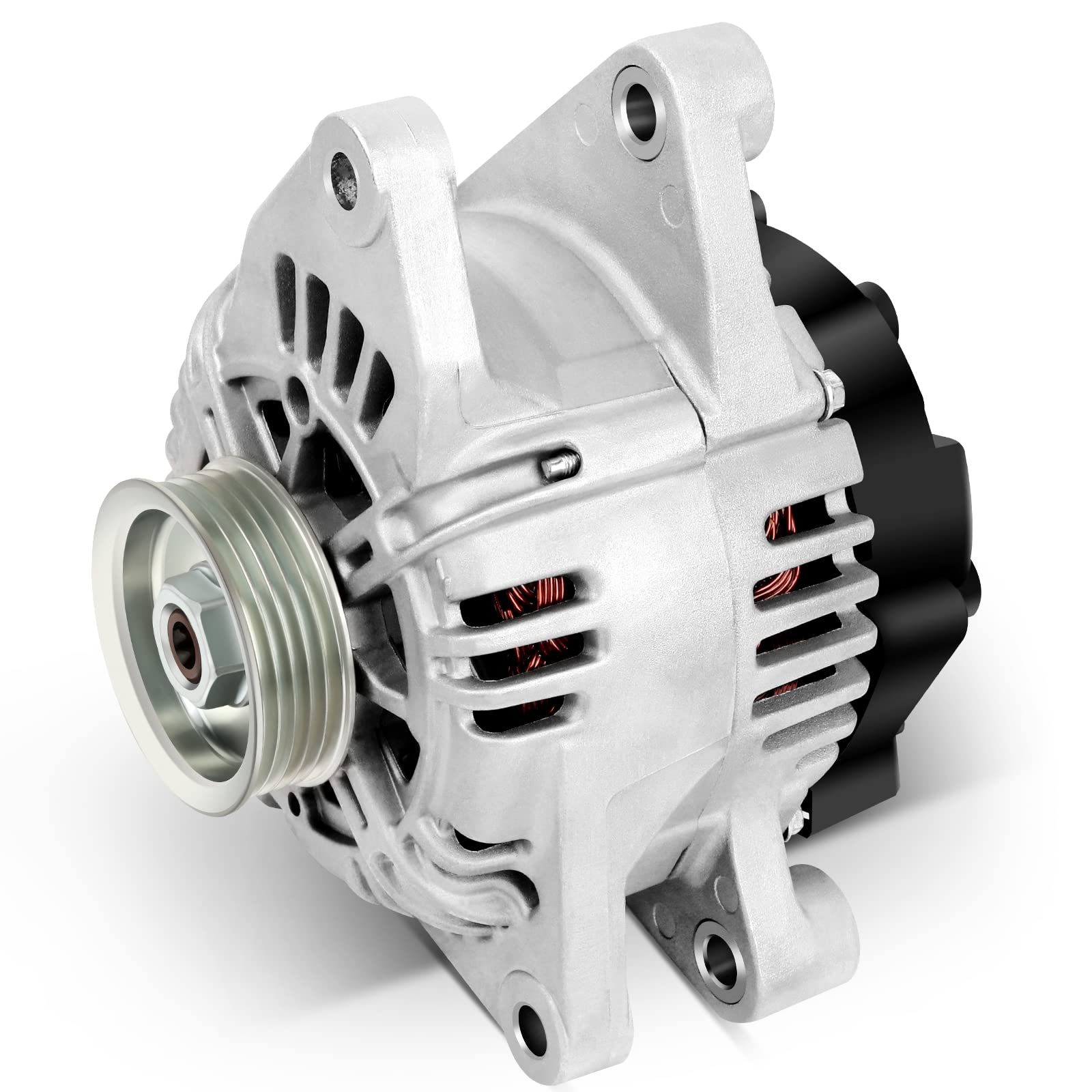 SCITOO Alternator Fits for Kia for Sorento 2003 2004 2005 2006 3.5L - 12V 120Amp CW 5-Groove Pulley, Replace OE 11012 AVA0045 37