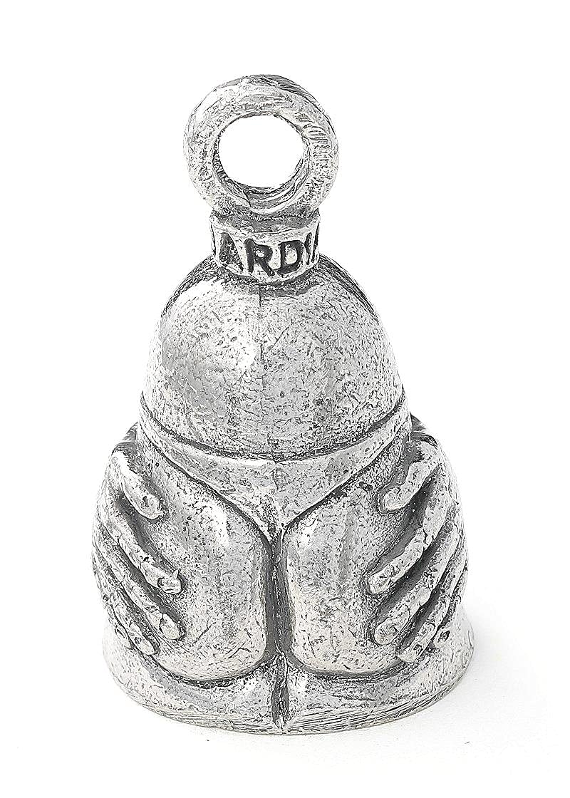 Guardian Bell AssMan Good Luck Bell w/Keyring & Black Velvet Gift Bag | Motorcycle Bell | Lead-Free Pewter | Good Luck Gift to F