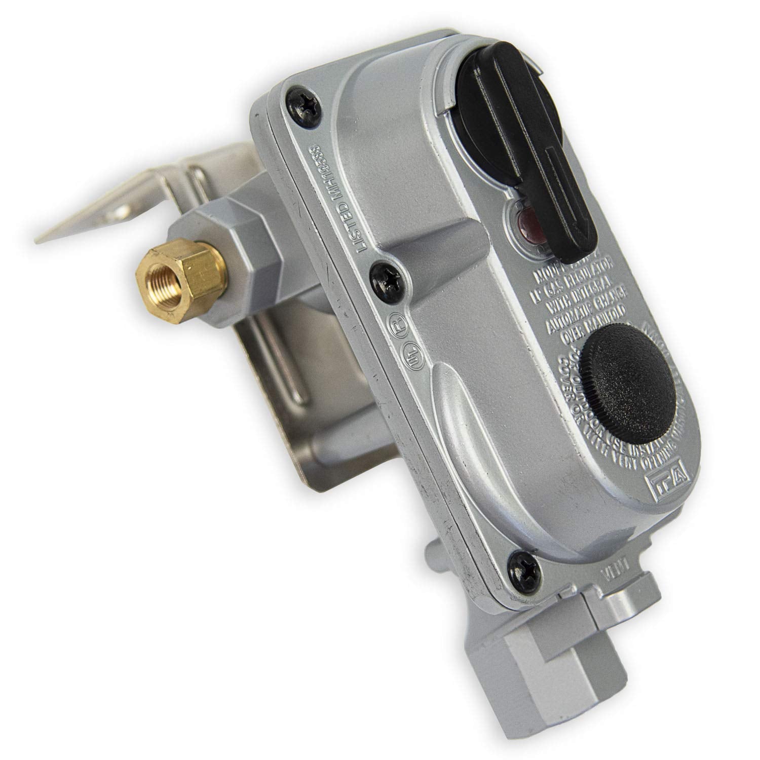 Flame King Acr-2A 2-Stage Auto Changeover Lp Propane Gas Regulator For Rvs, Vans, And Trailers (Without Pigtails)